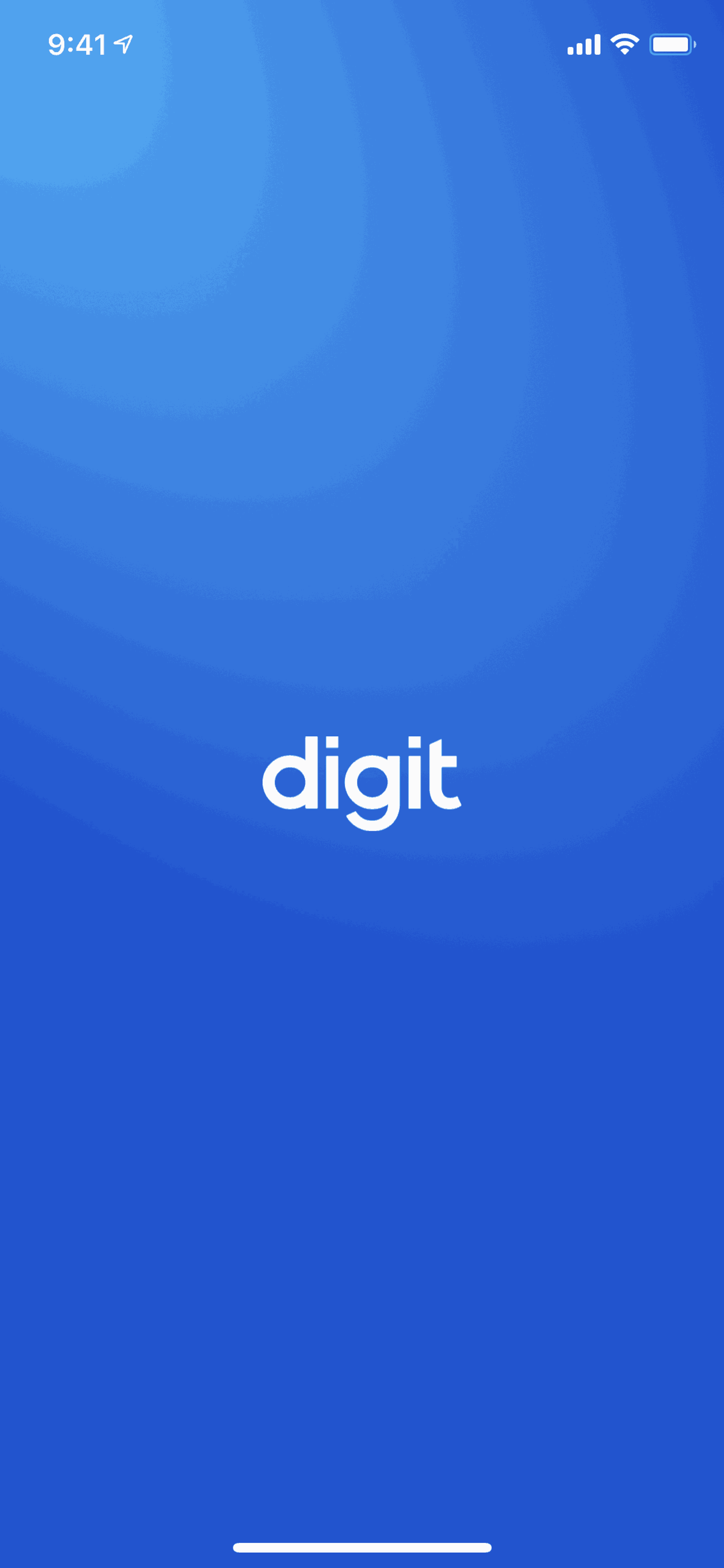 Digit iOS Finance interface screenshot 1