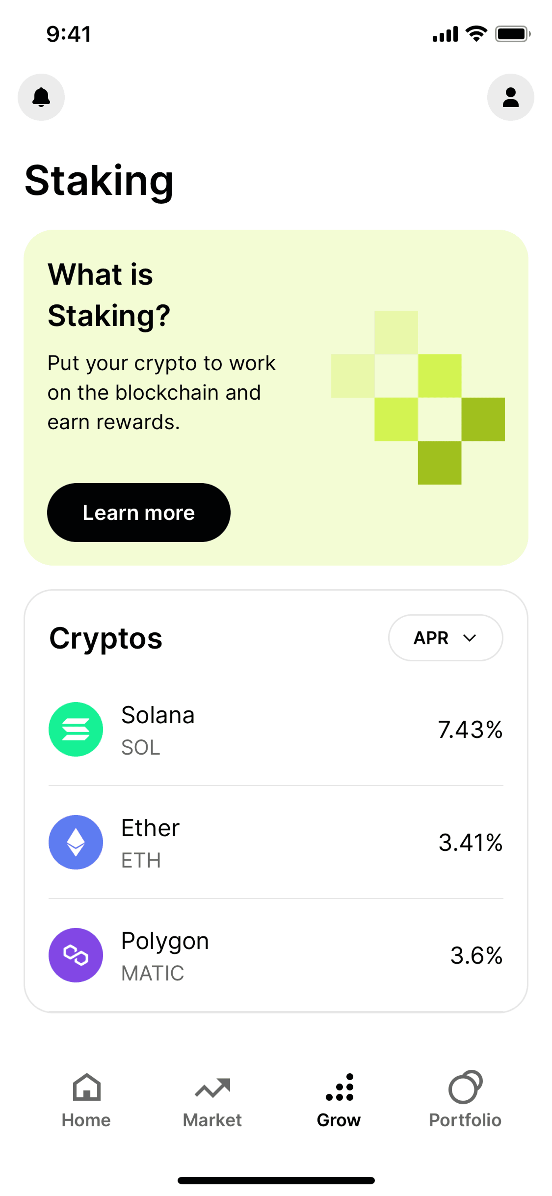 Gemini iOS Finance interface screenshot 10