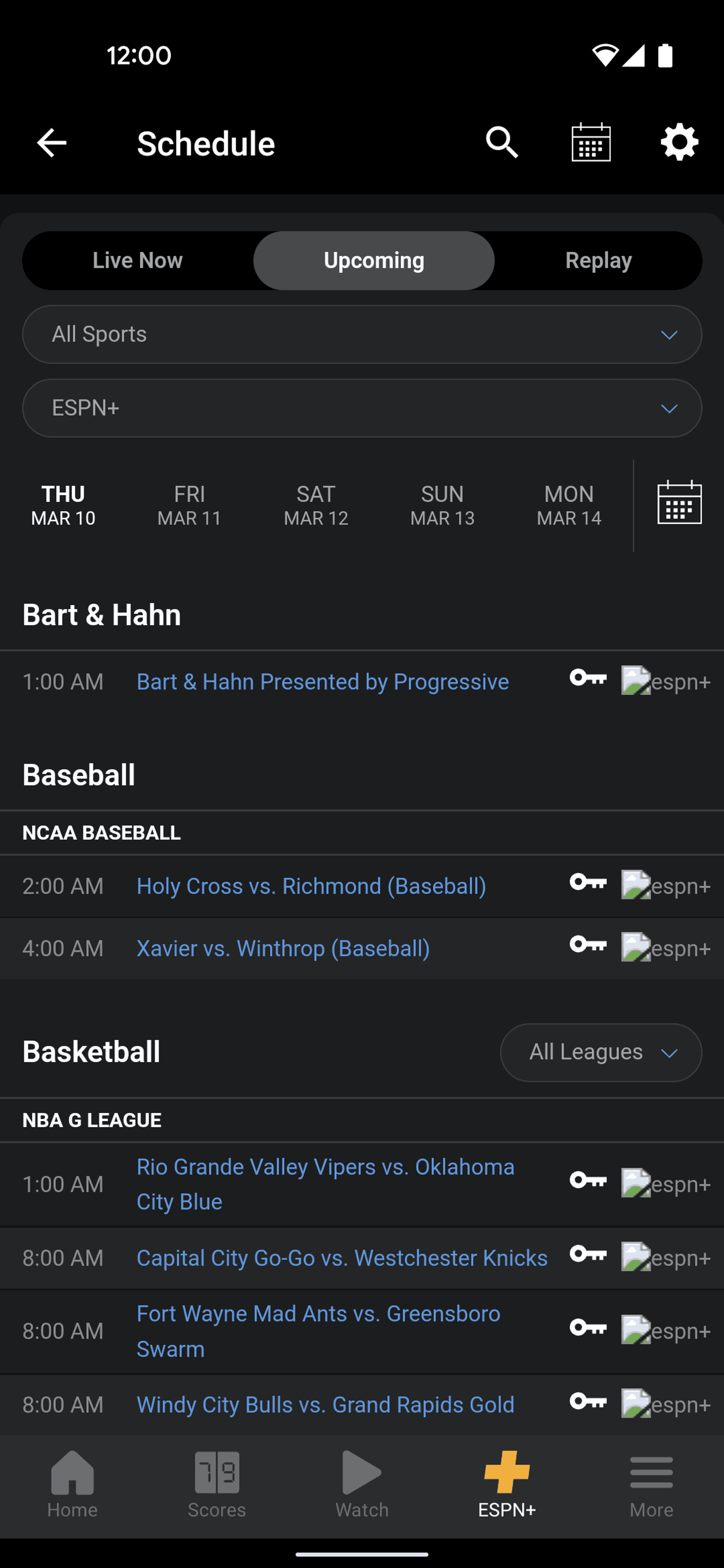ESPN Android Sports interface screenshot 21
