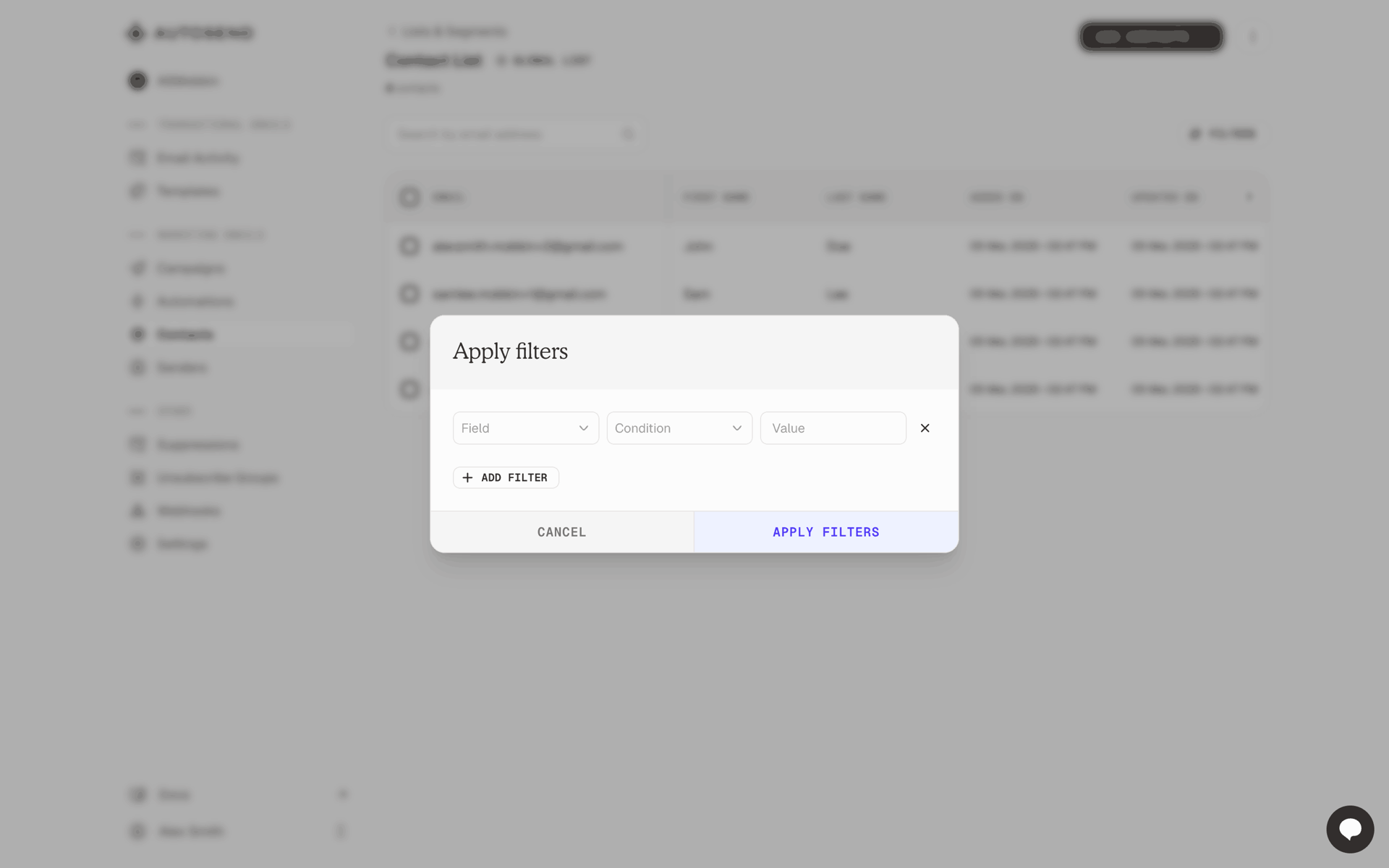 AutoSend Web automated messaging interface screenshot 14
