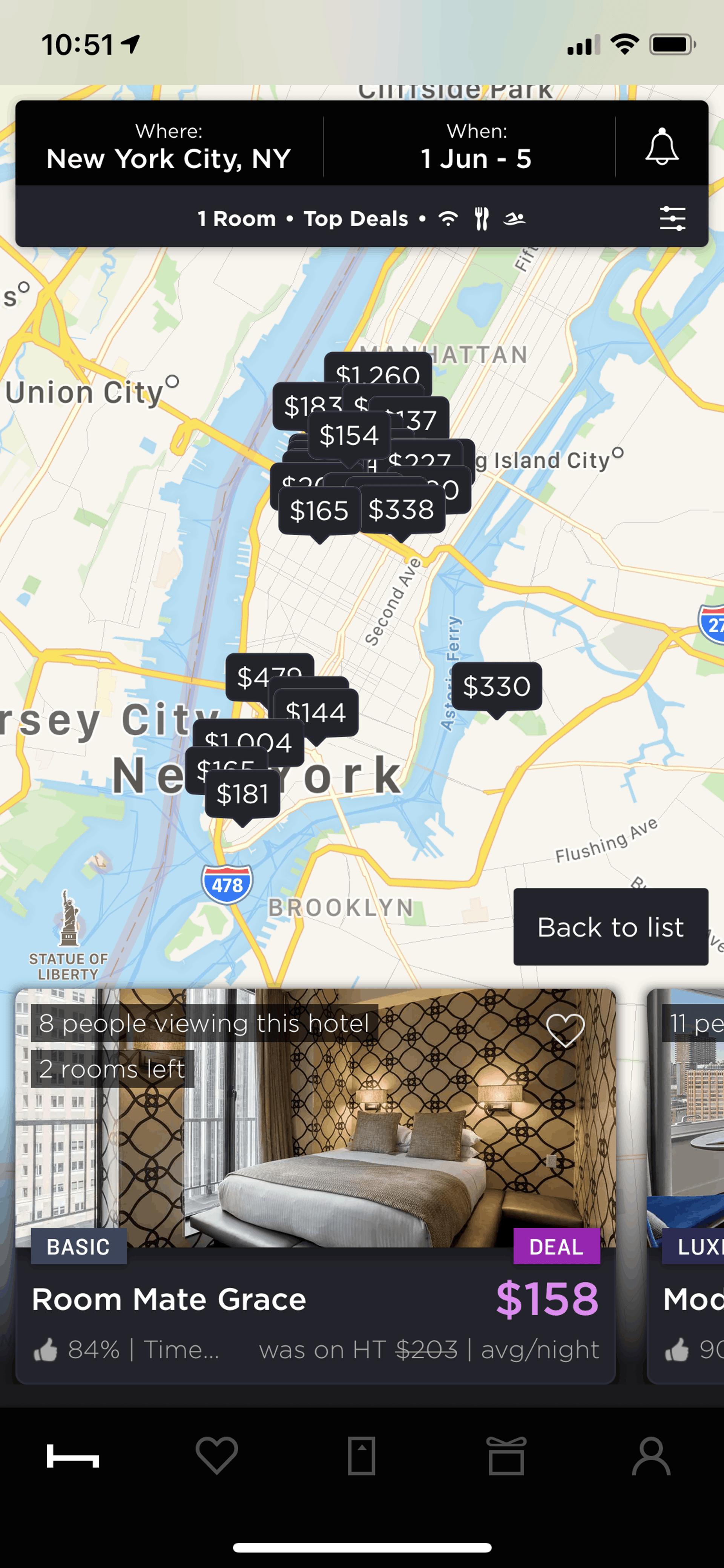HotelTonight iOS Travel & Transportation interface screenshot 9