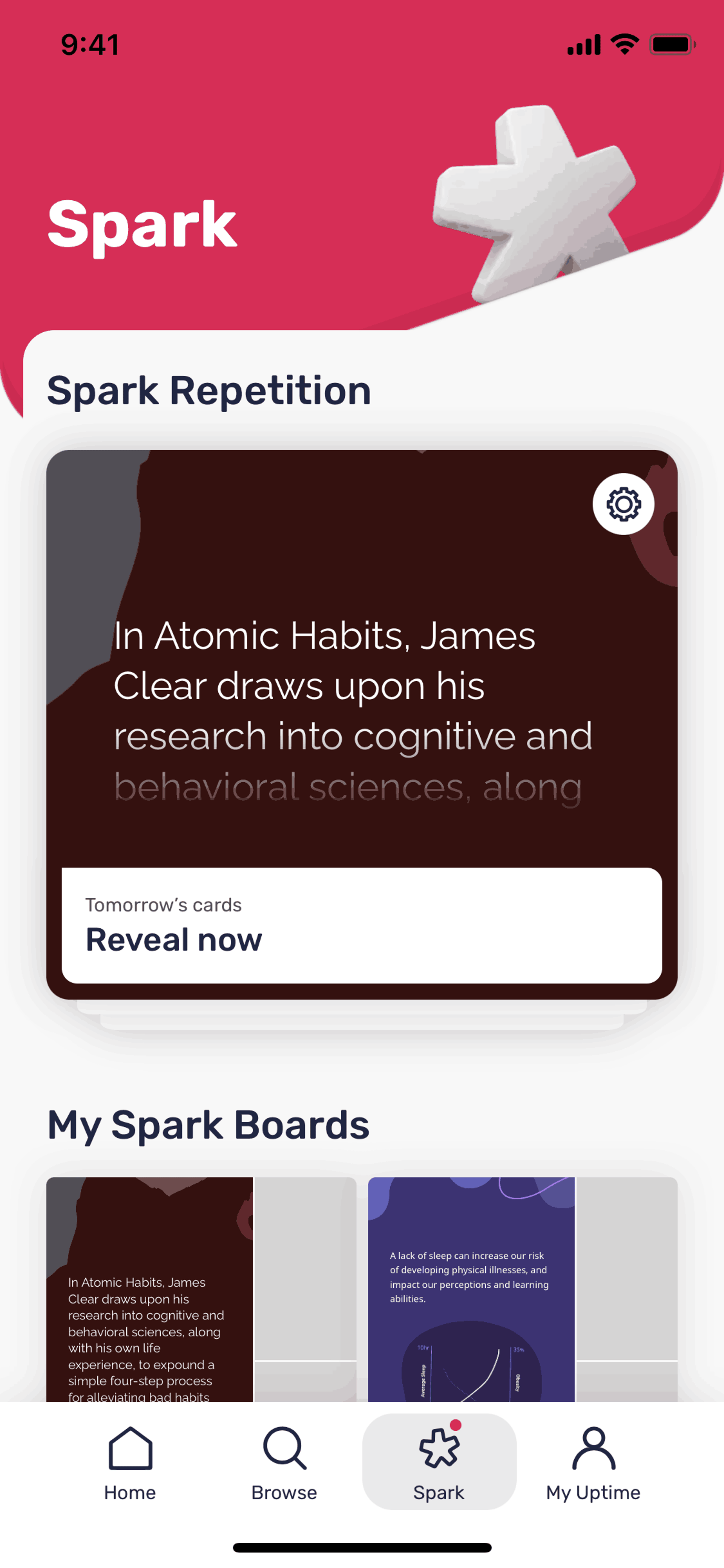 Uptime iOS Education interface screenshot 3