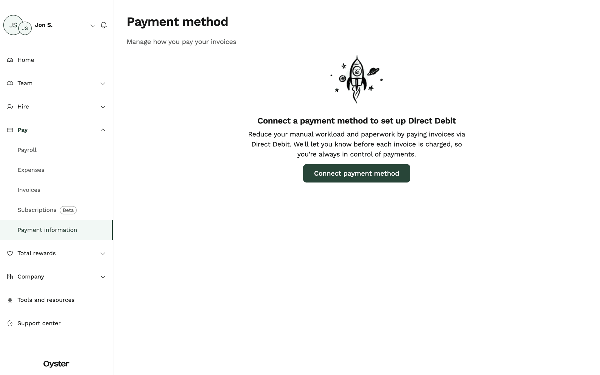 Oyster Web Business interface screenshot 9