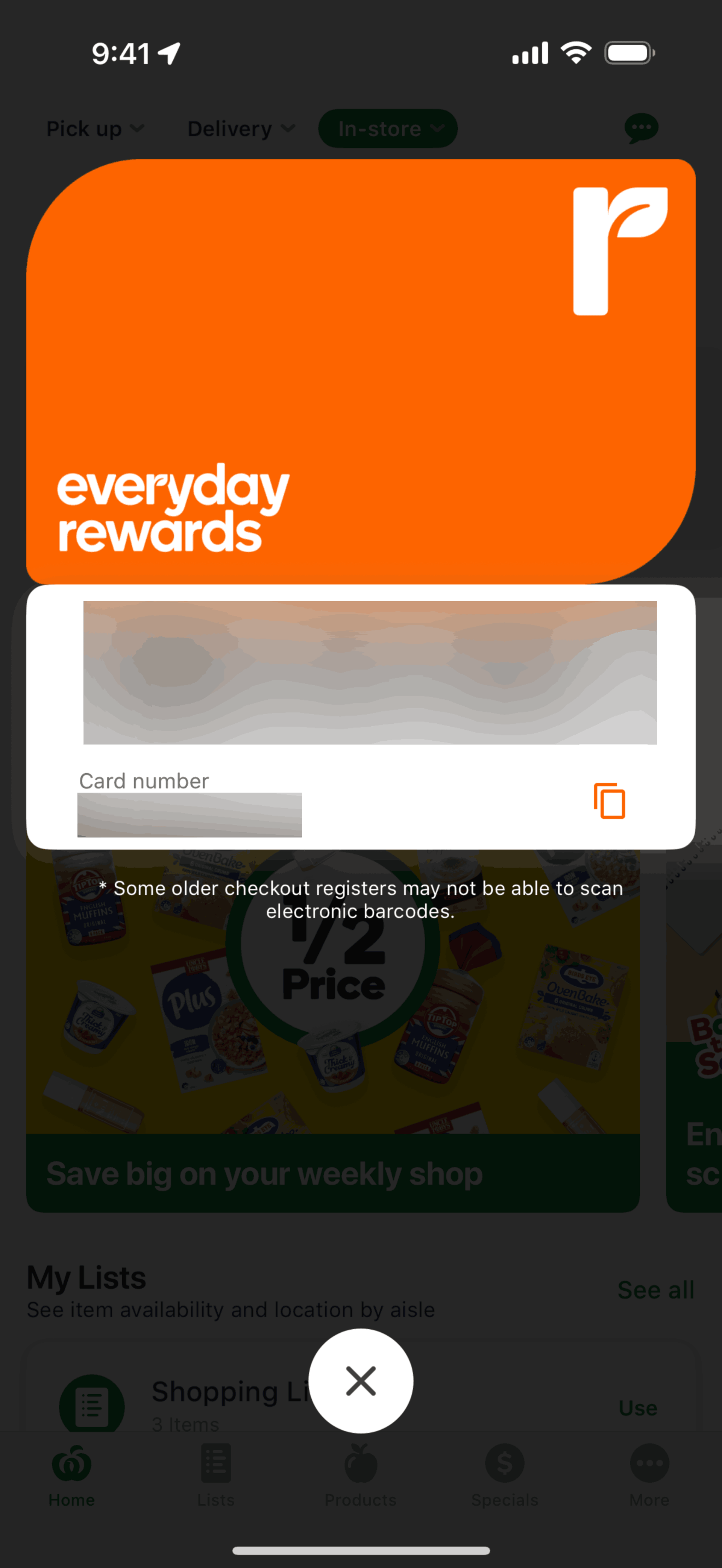 Woolworths iOS Shopping interface screenshot 4