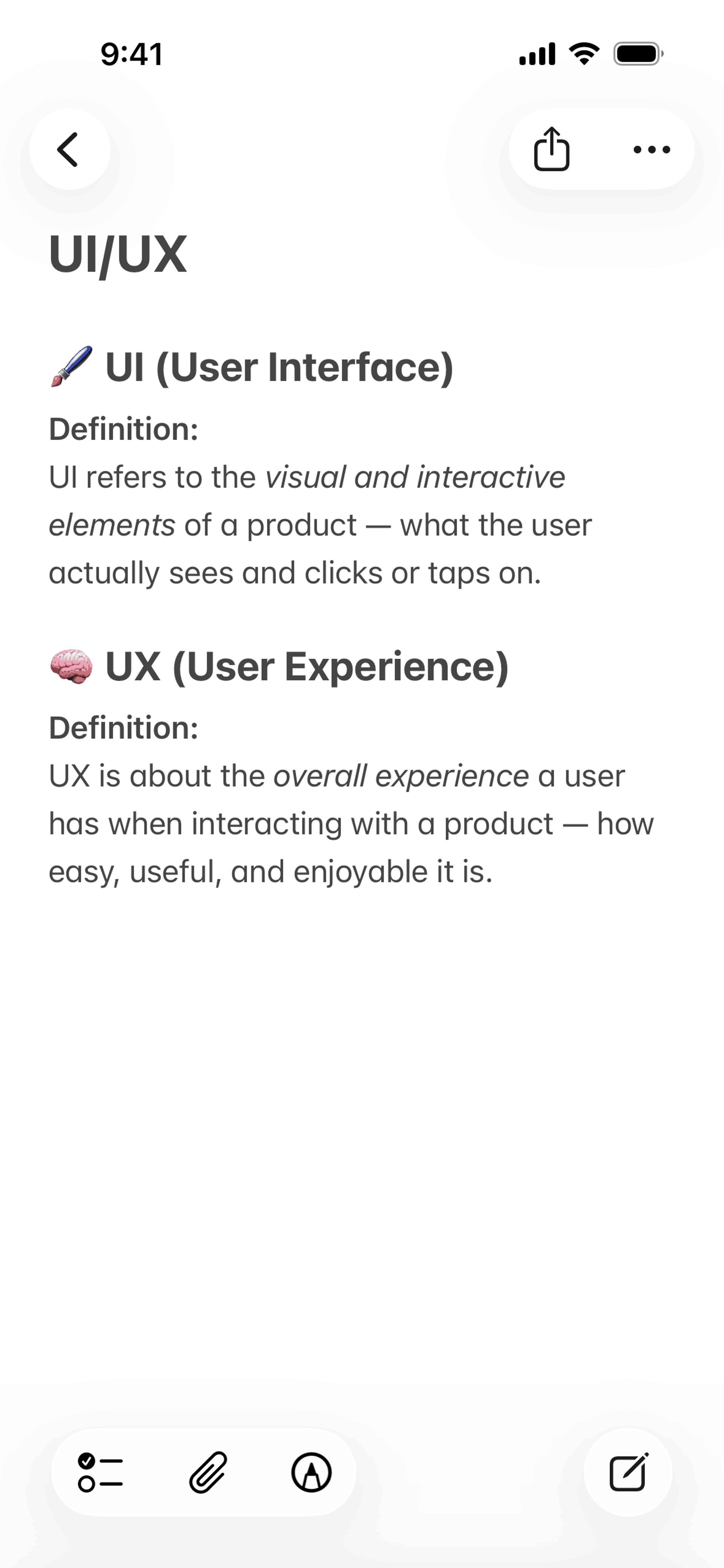 Apple Notes iOS Productivity interface screenshot 7