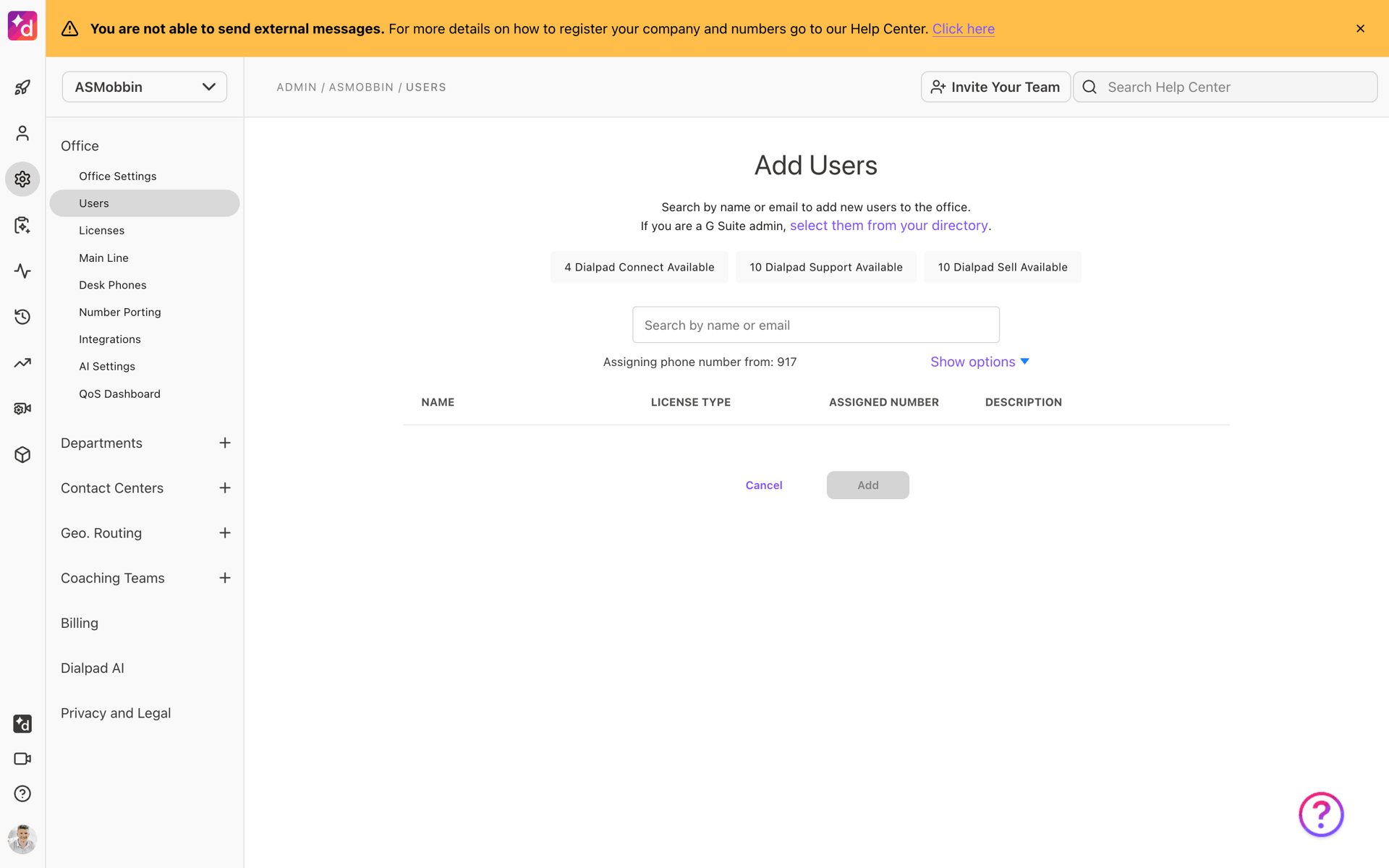 Dialpad Web Business interface screenshot 7