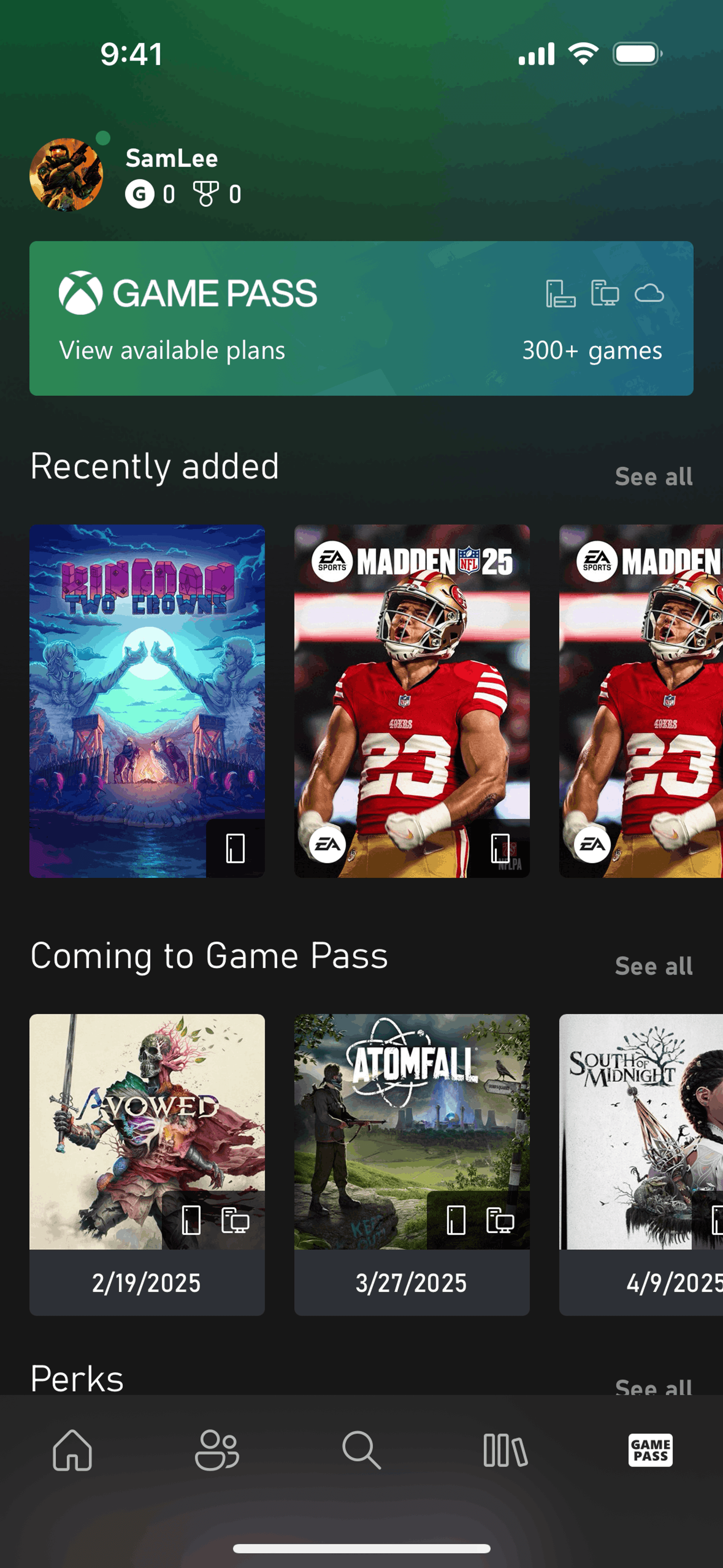 Xbox iOS Entertainment interface screenshot 18