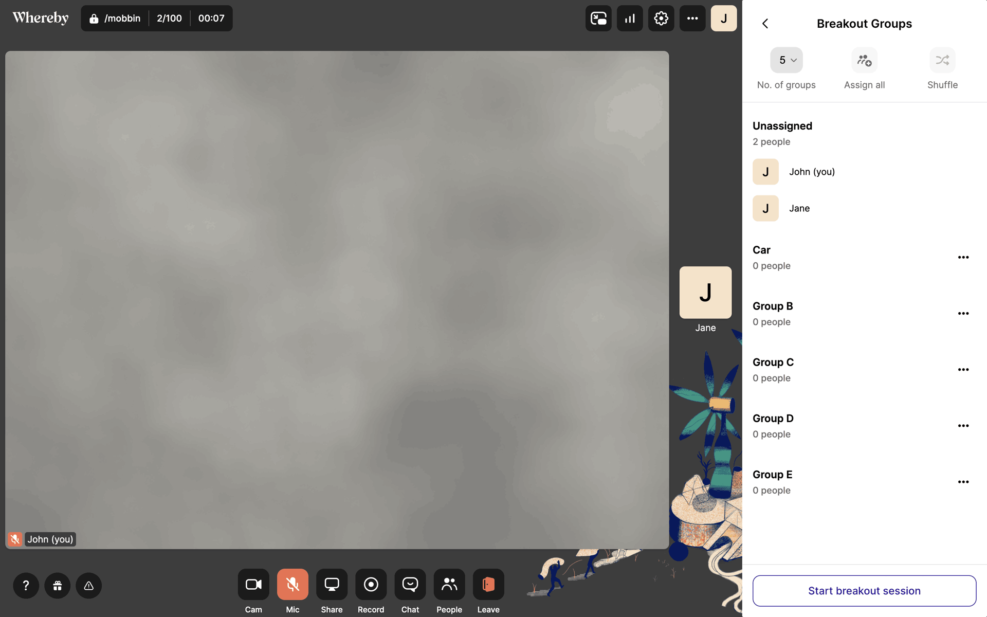 Whereby Web Business interface screenshot 14
