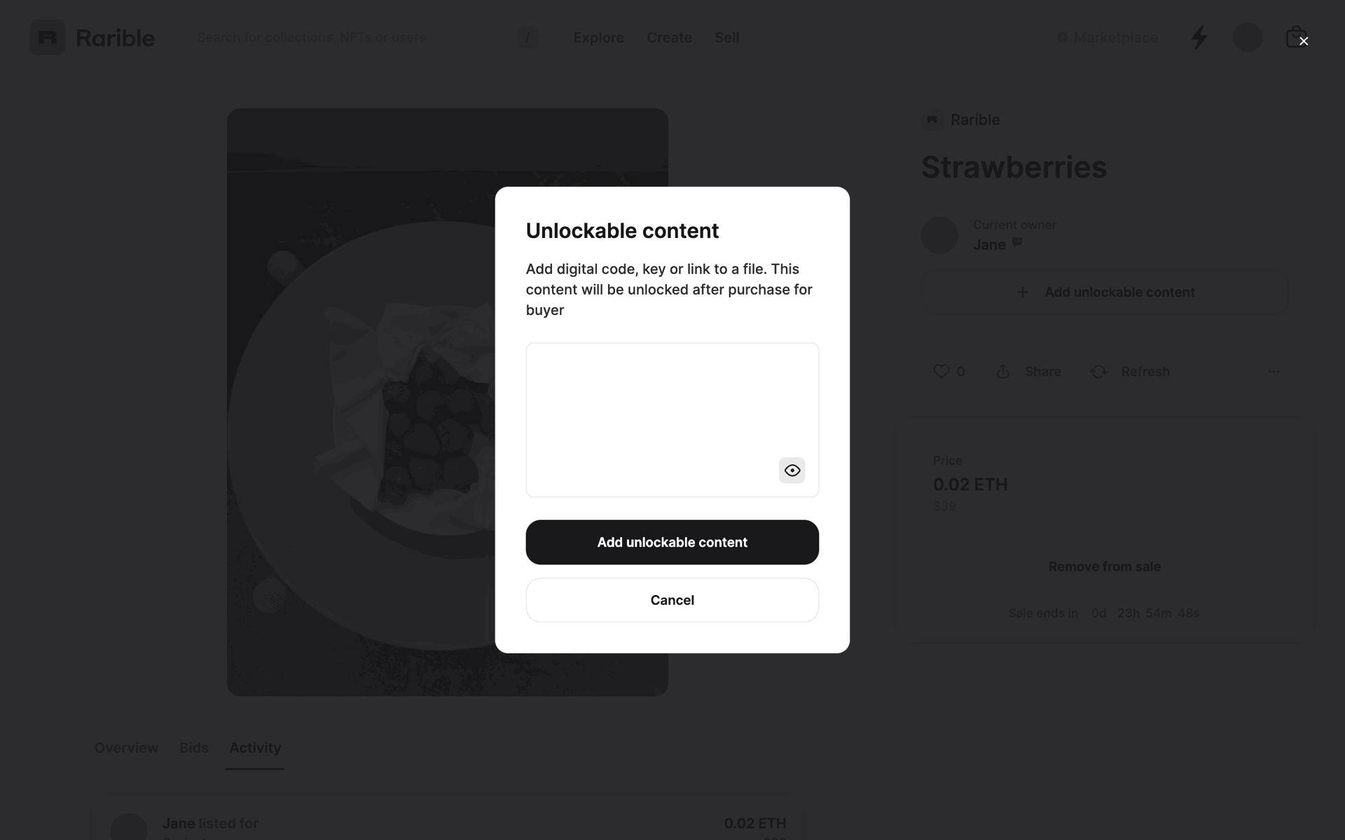 Rarible Web Crypto & Web3 interface screenshot 18