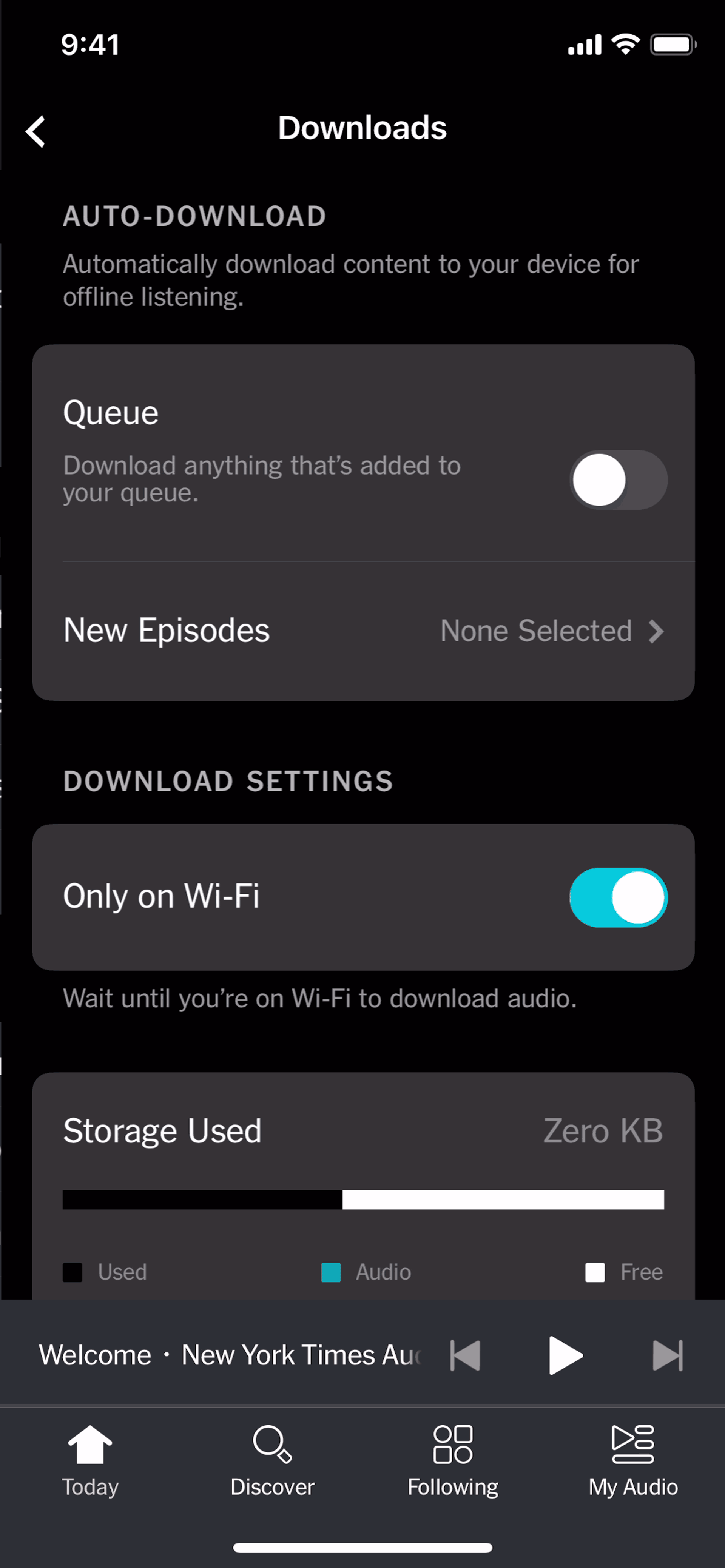 NYT Audio iOS Music & Audio interface screenshot 24