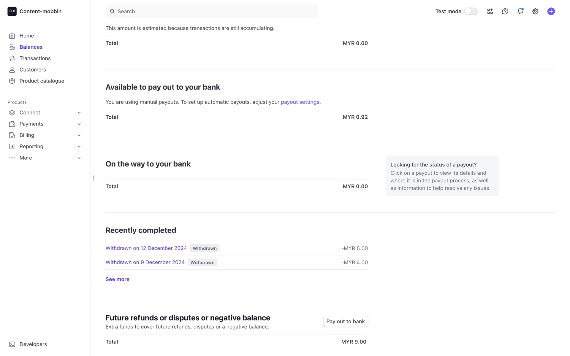 Stripe Web Business interface screenshot 18