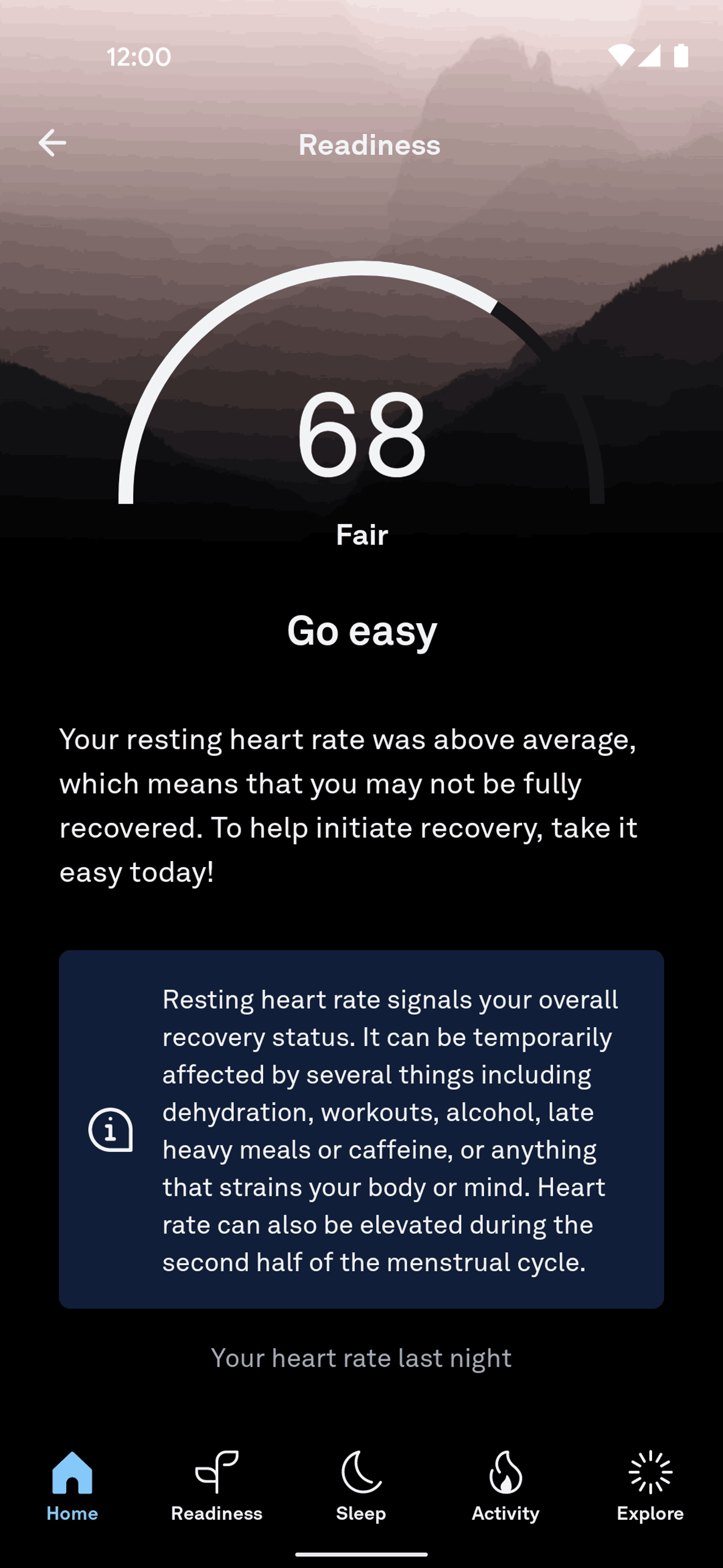 Oura Android Health & Fitness interface screenshot 23