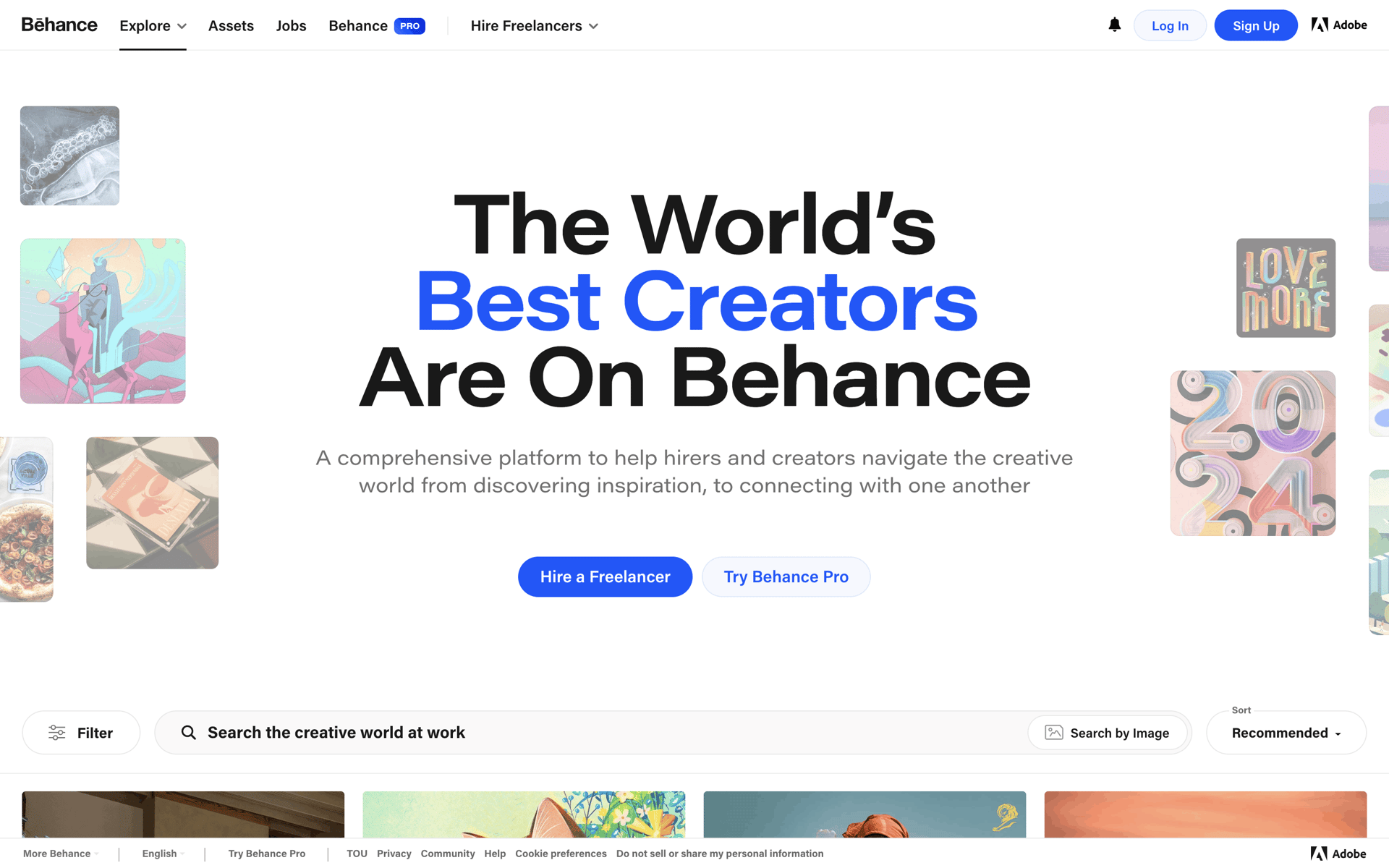 Behance Web Photo & Video interface screenshot 1