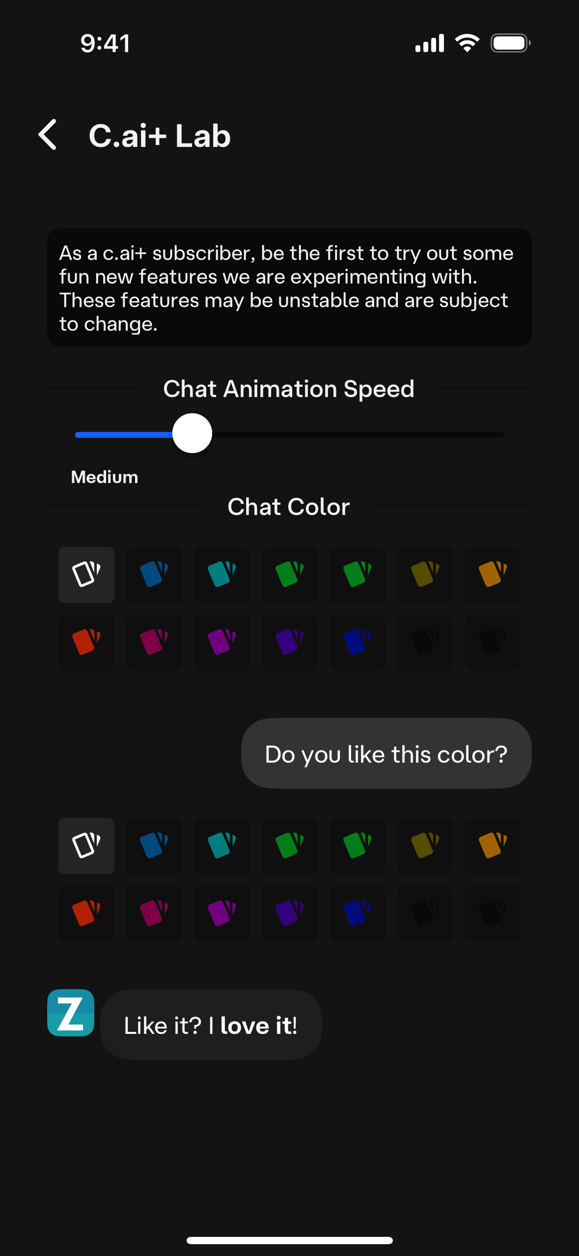 Character AI iOS AI interface screenshot 21