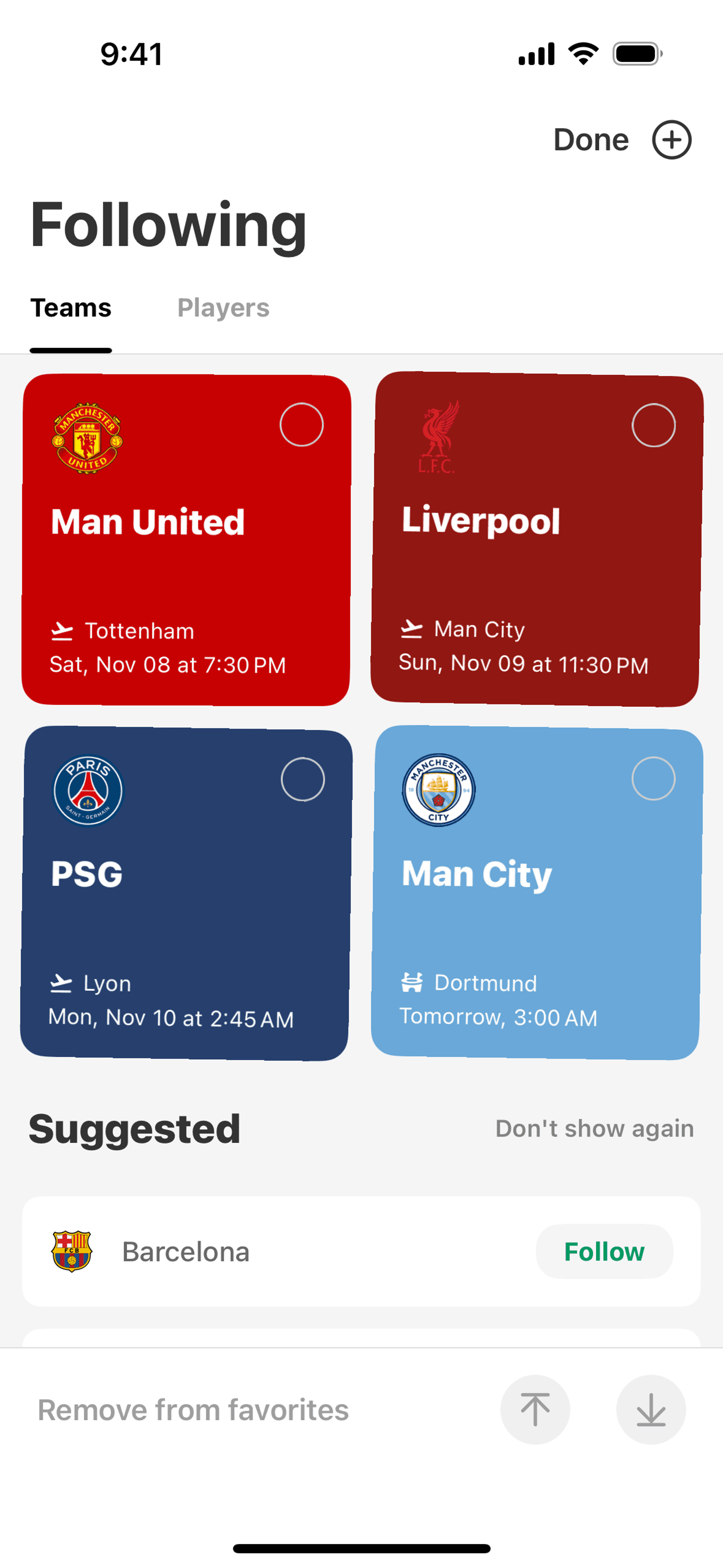 FotMob iOS Sports interface screenshot 21