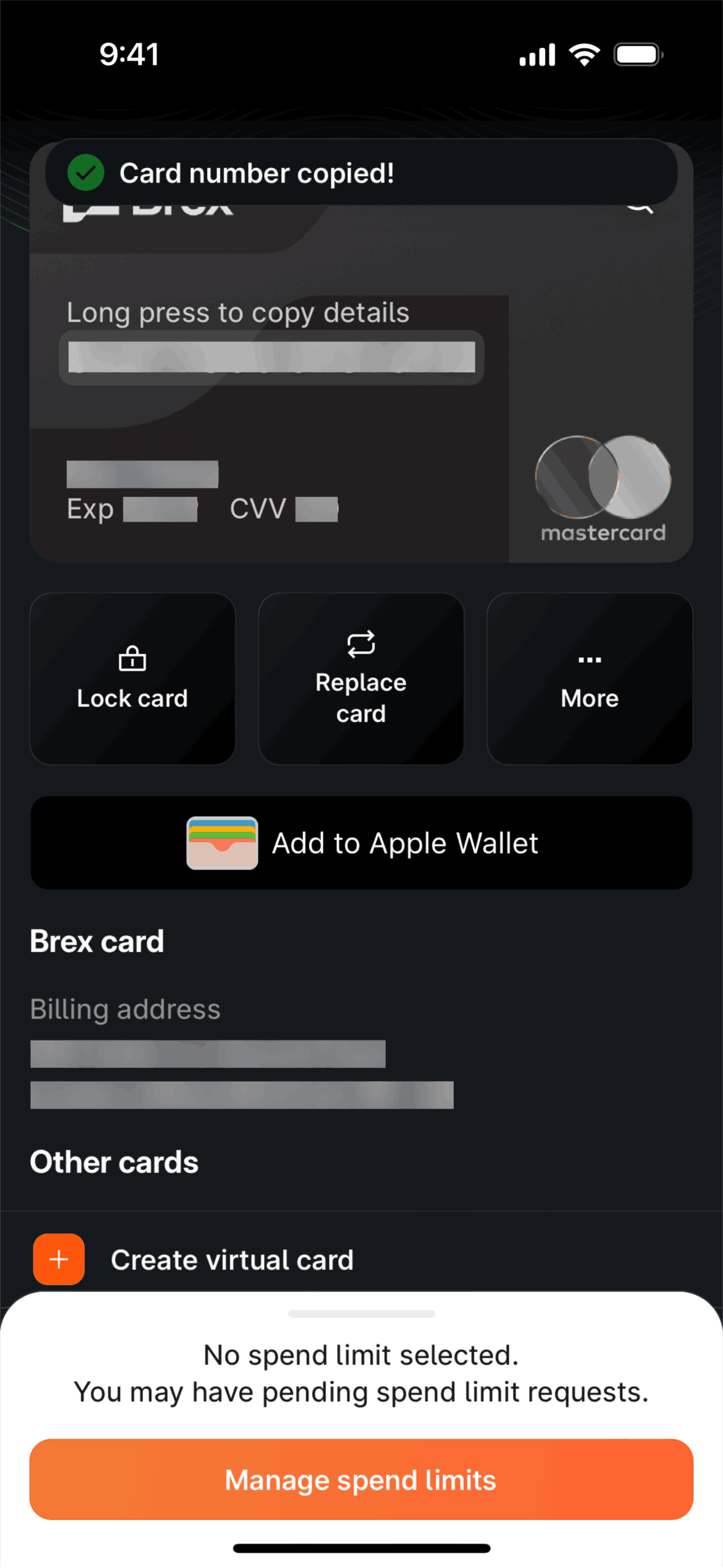 Brex iOS Business interface screenshot 23