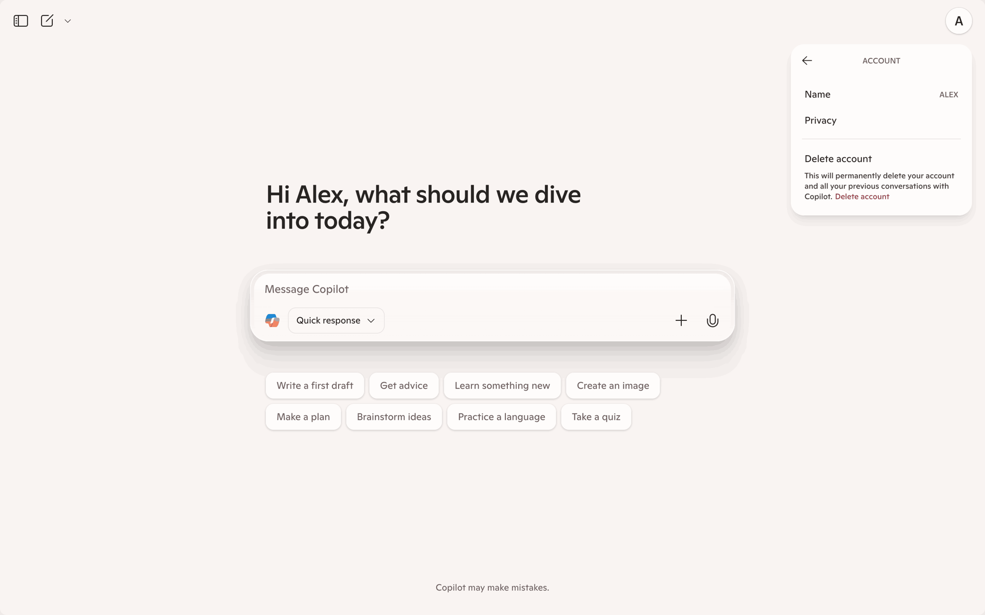 Microsoft Copilot Web AI interface screenshot 5