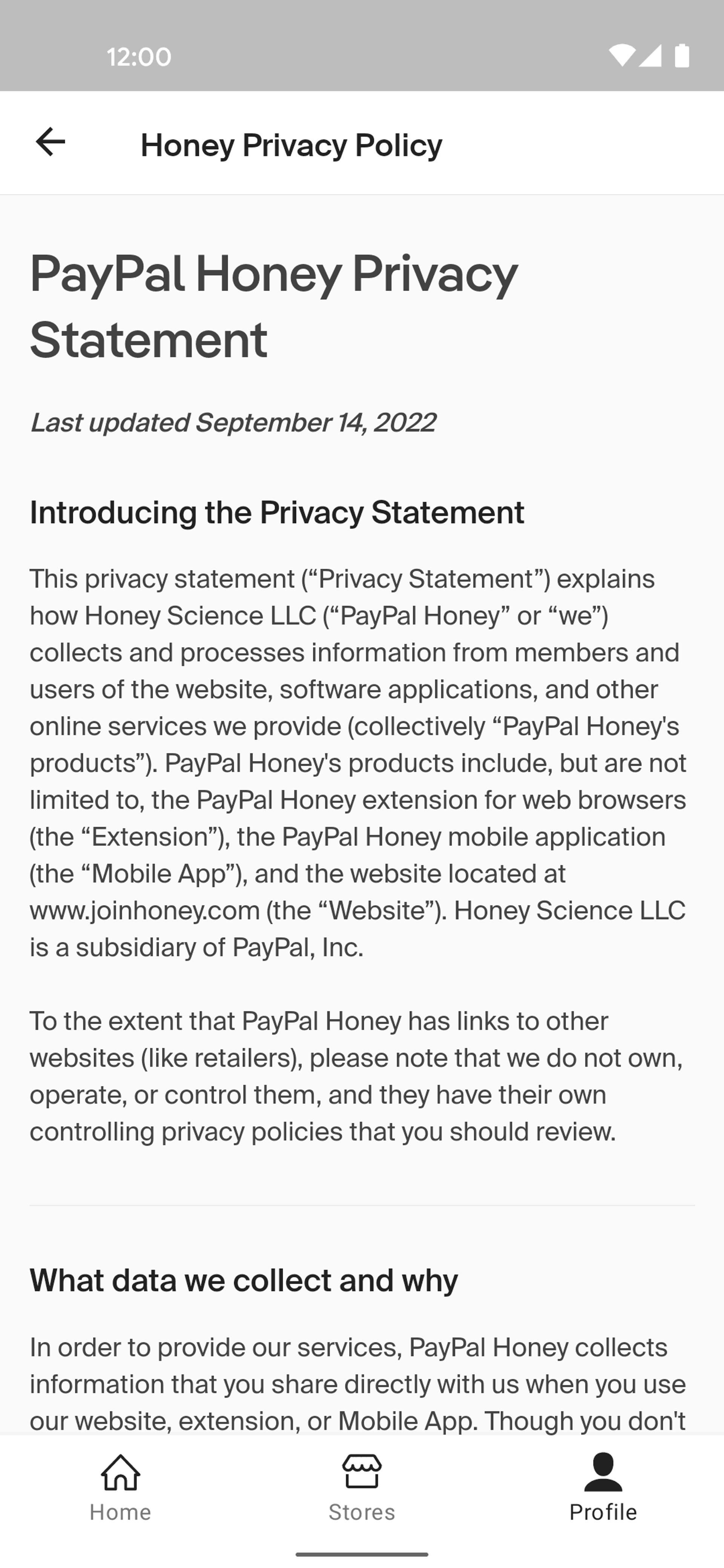 PayPal Honey Android Shopping interface screenshot 17