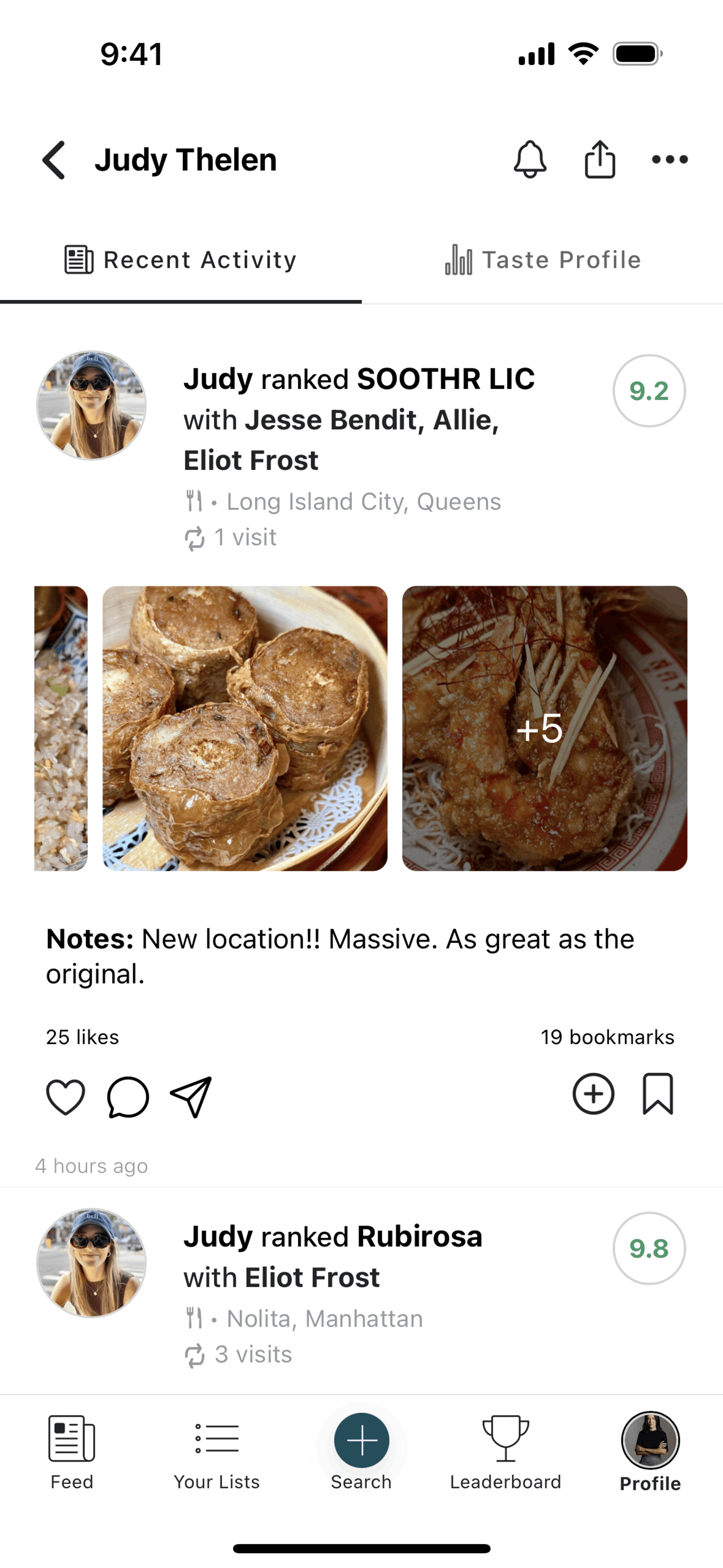 Beli iOS Food & Drink interface screenshot 22