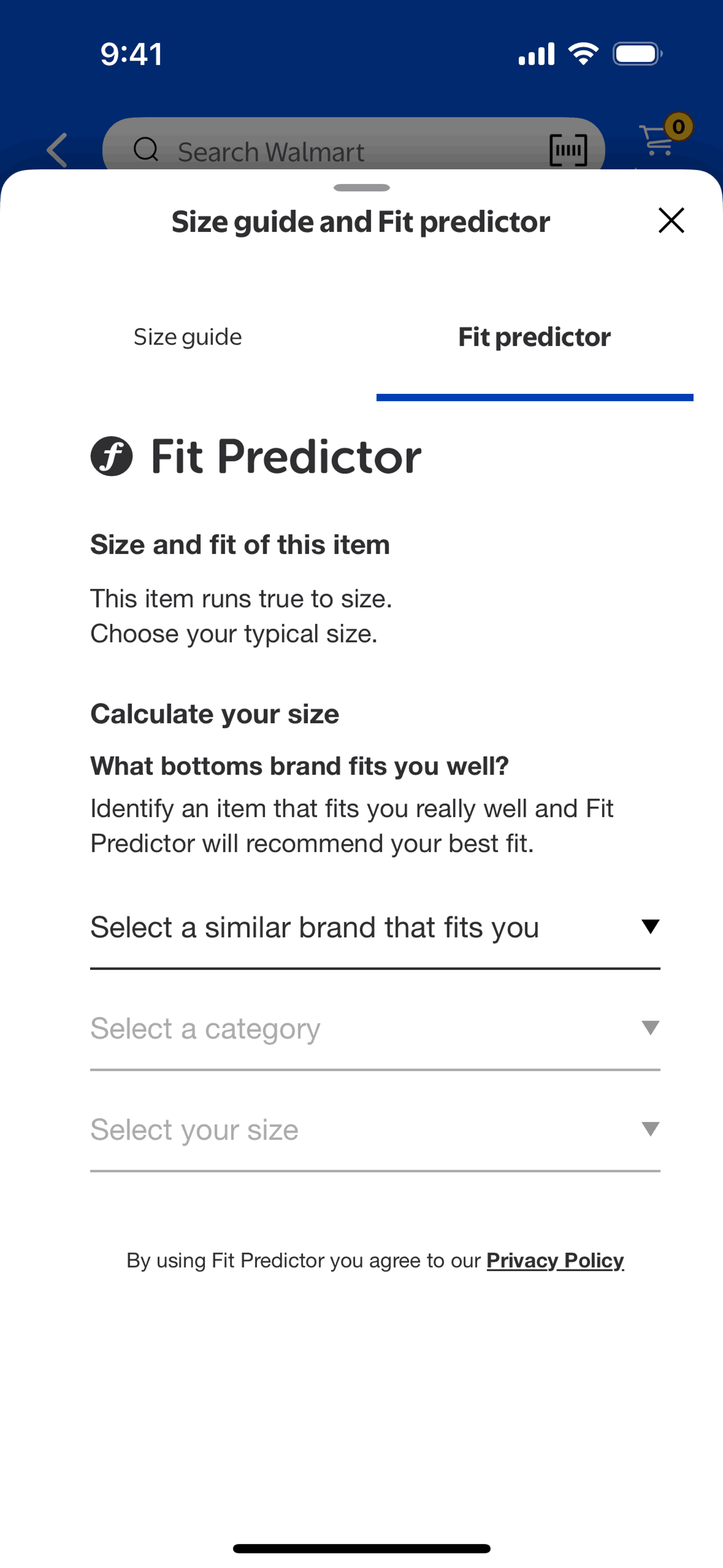 Walmart iOS Shopping interface screenshot 8
