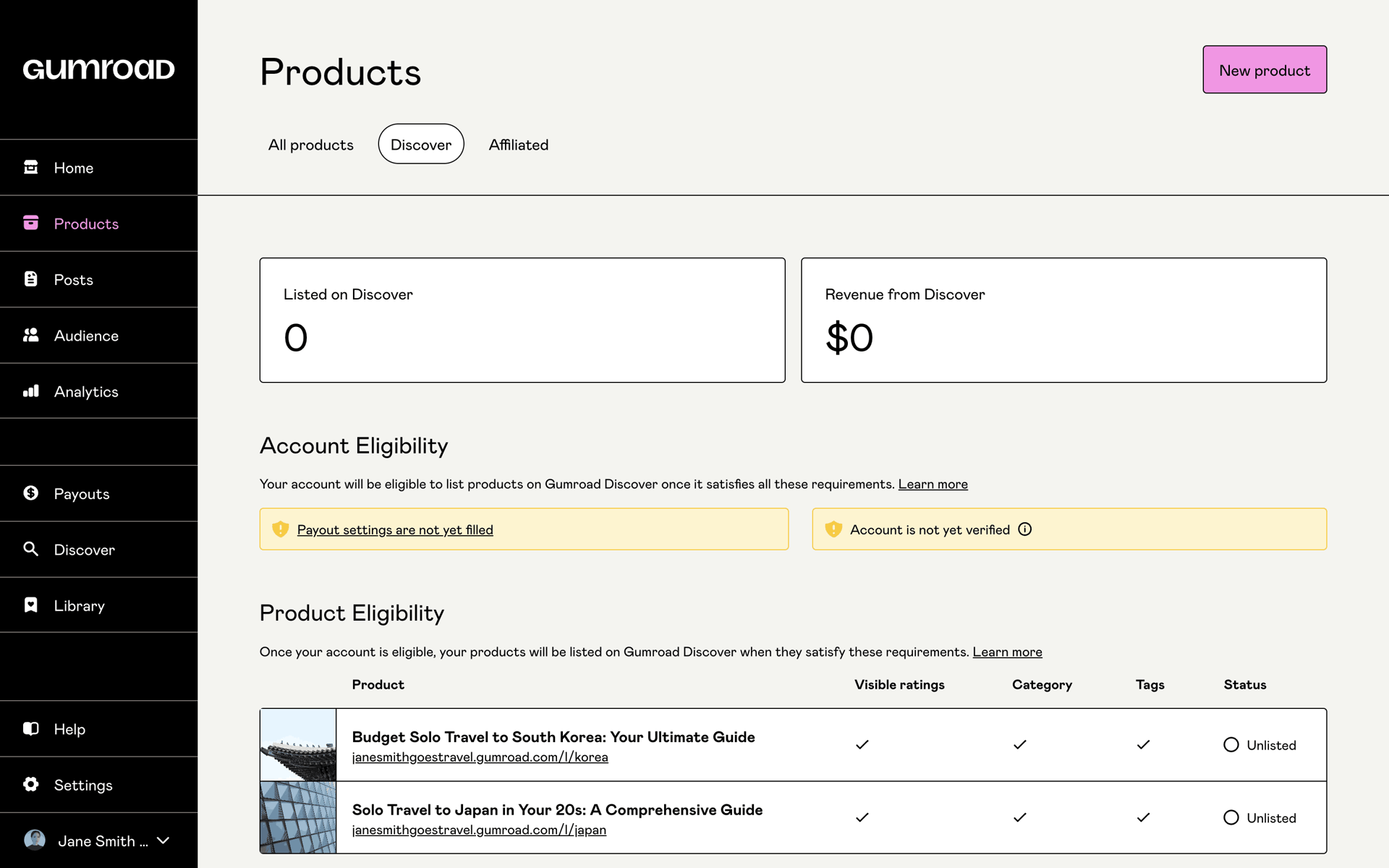 Gumroad Web Utilities interface screenshot 13
