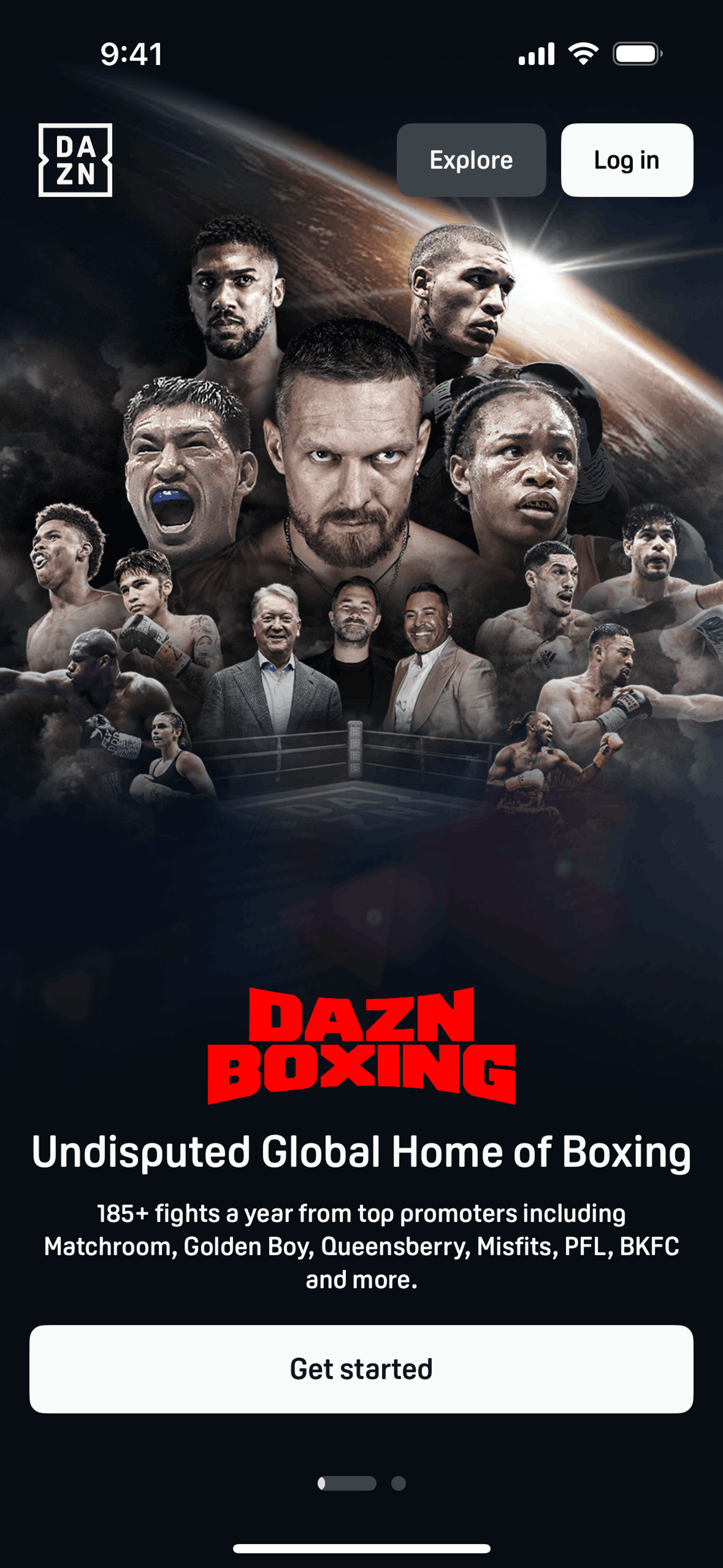 DAZN iOS Sports interface screenshot 2