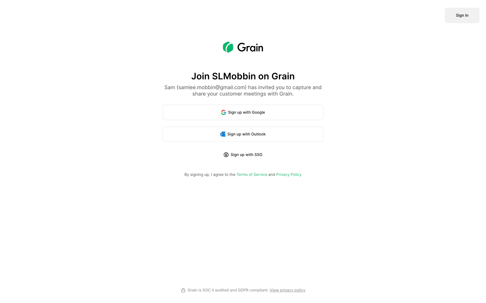 Grain Web AI interface screenshot 3