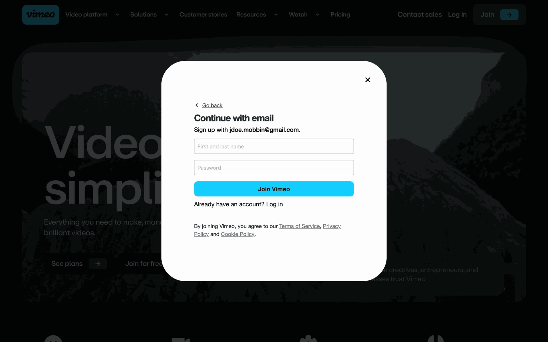 Vimeo Web Photo & Video interface screenshot 4