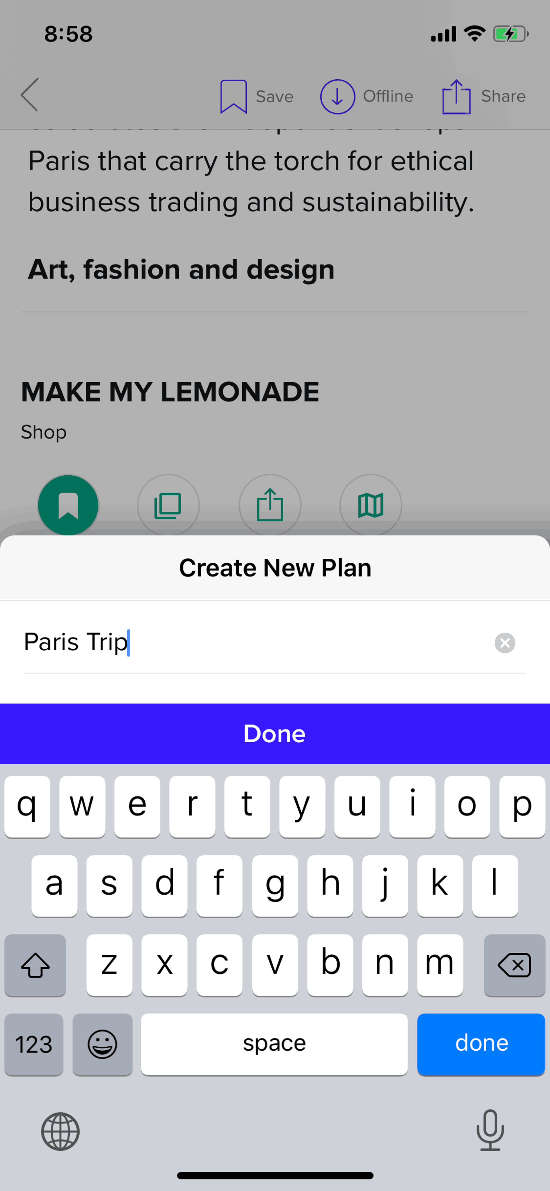 Culture Trip iOS Travel & Transportation interface screenshot 15