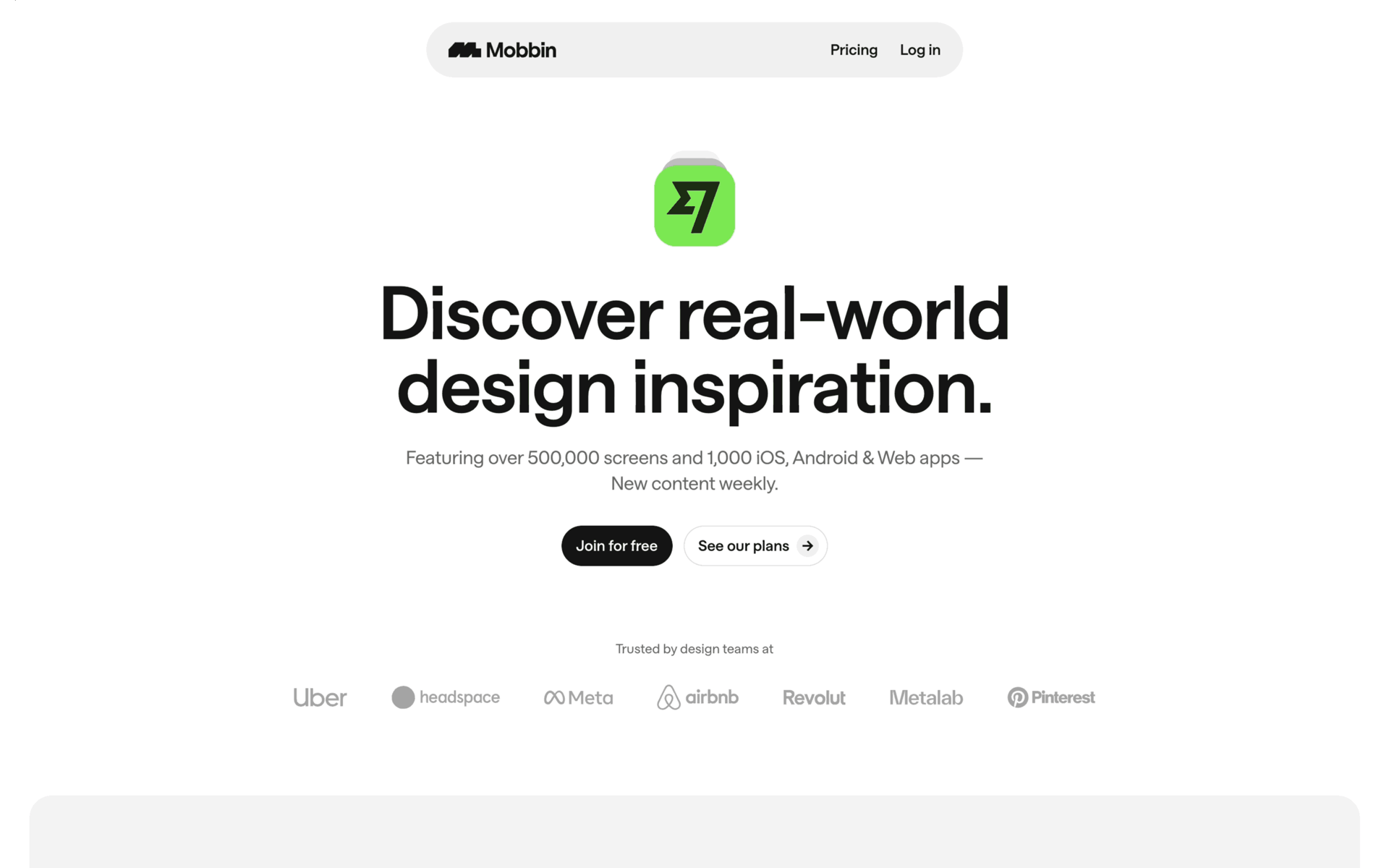 Mobbin Web Graphics & Design interface screenshot 1
