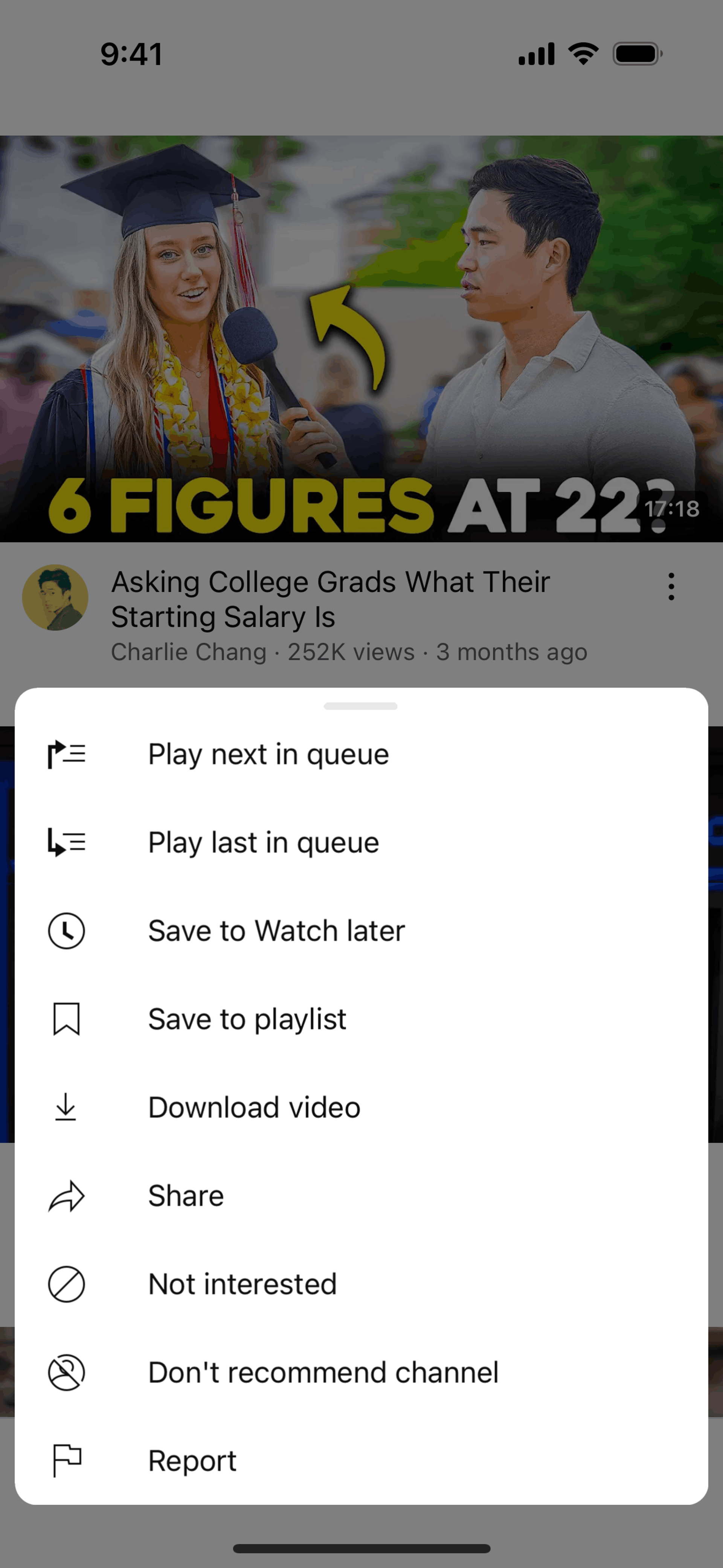YouTube iOS Photo & Video interface screenshot 3