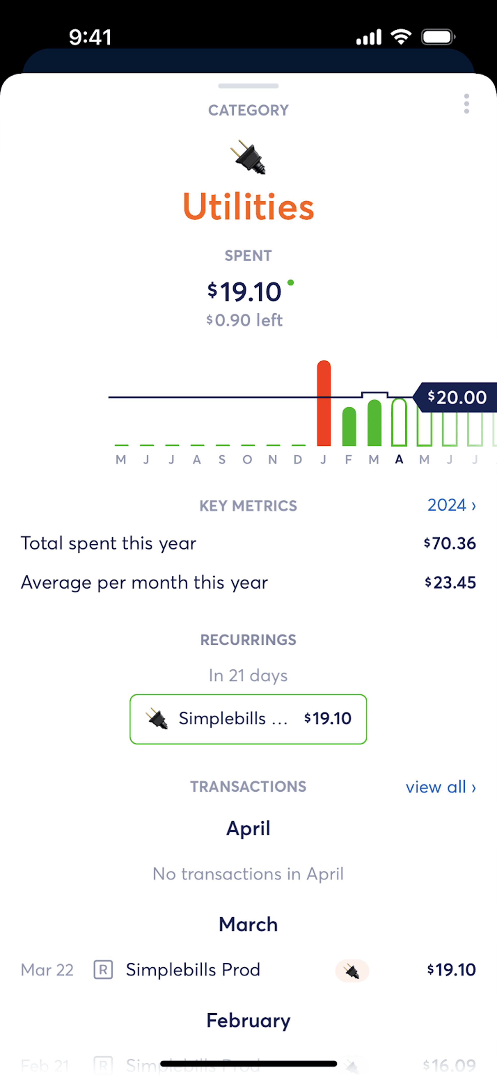Copilot iOS Finance interface screenshot 6