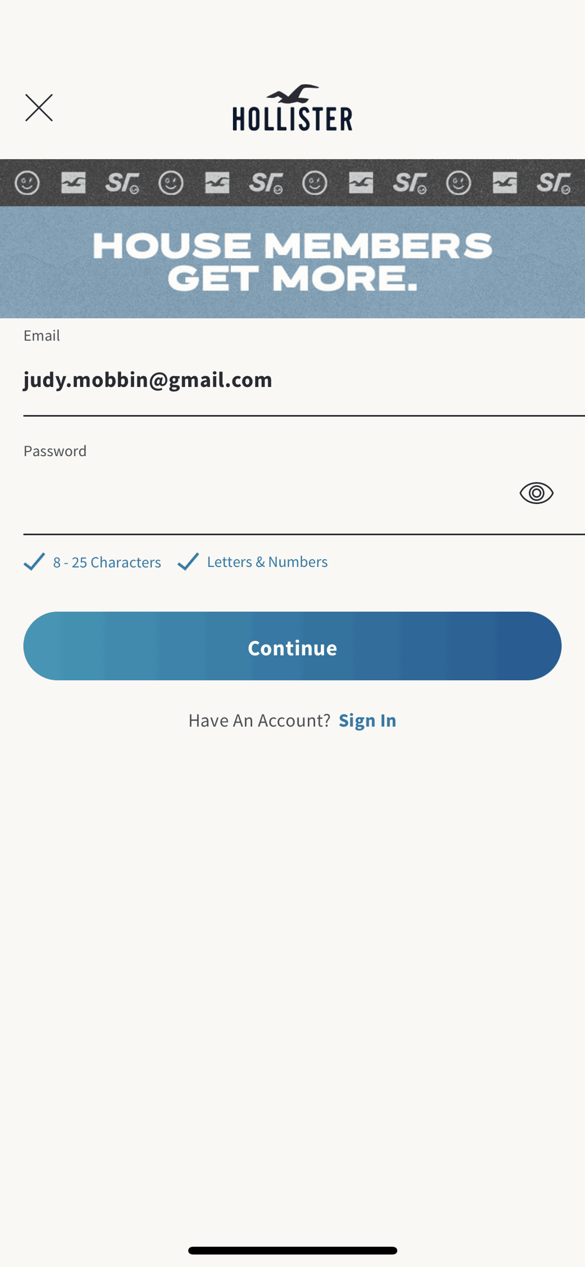 Hollister Co. iOS Shopping interface screenshot 8