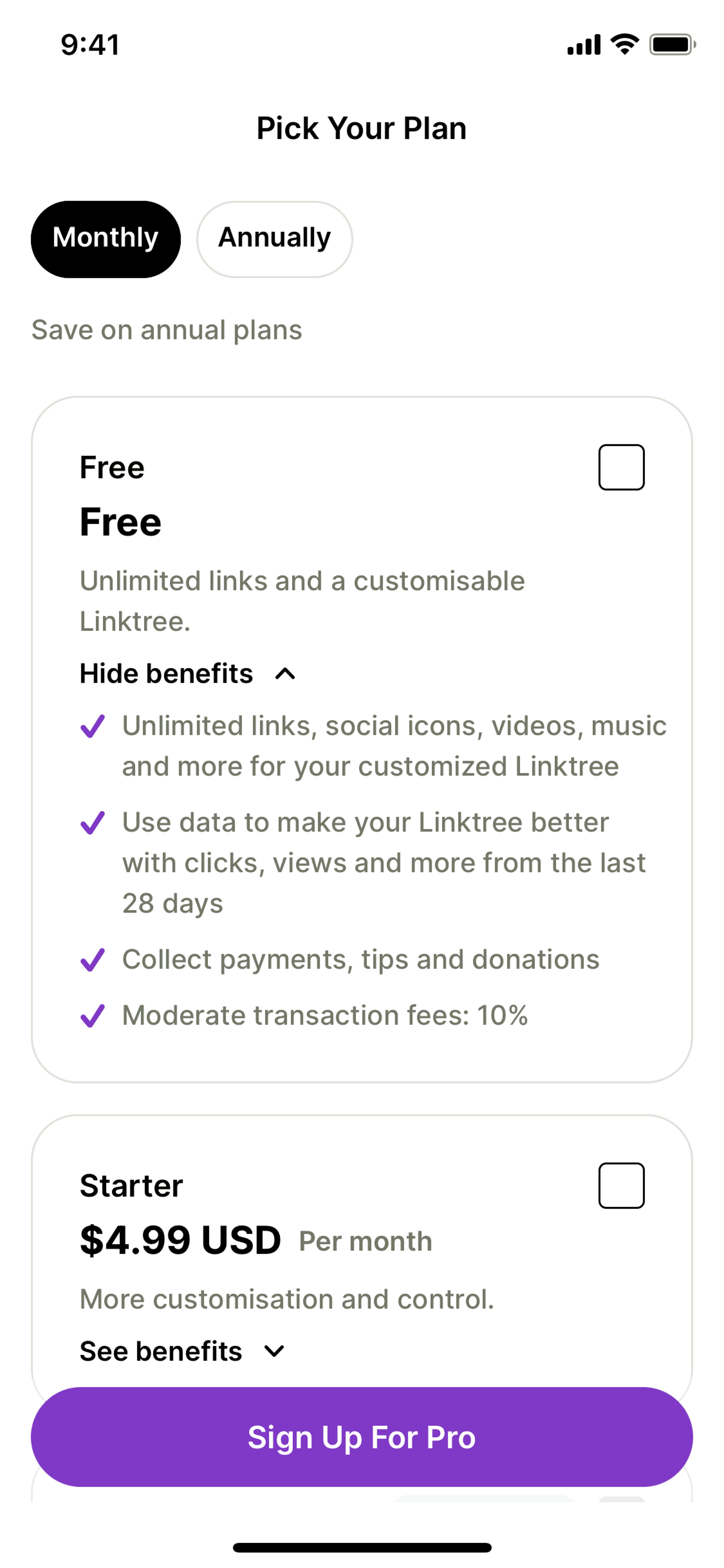 Linktree iOS Social Networking interface screenshot 19
