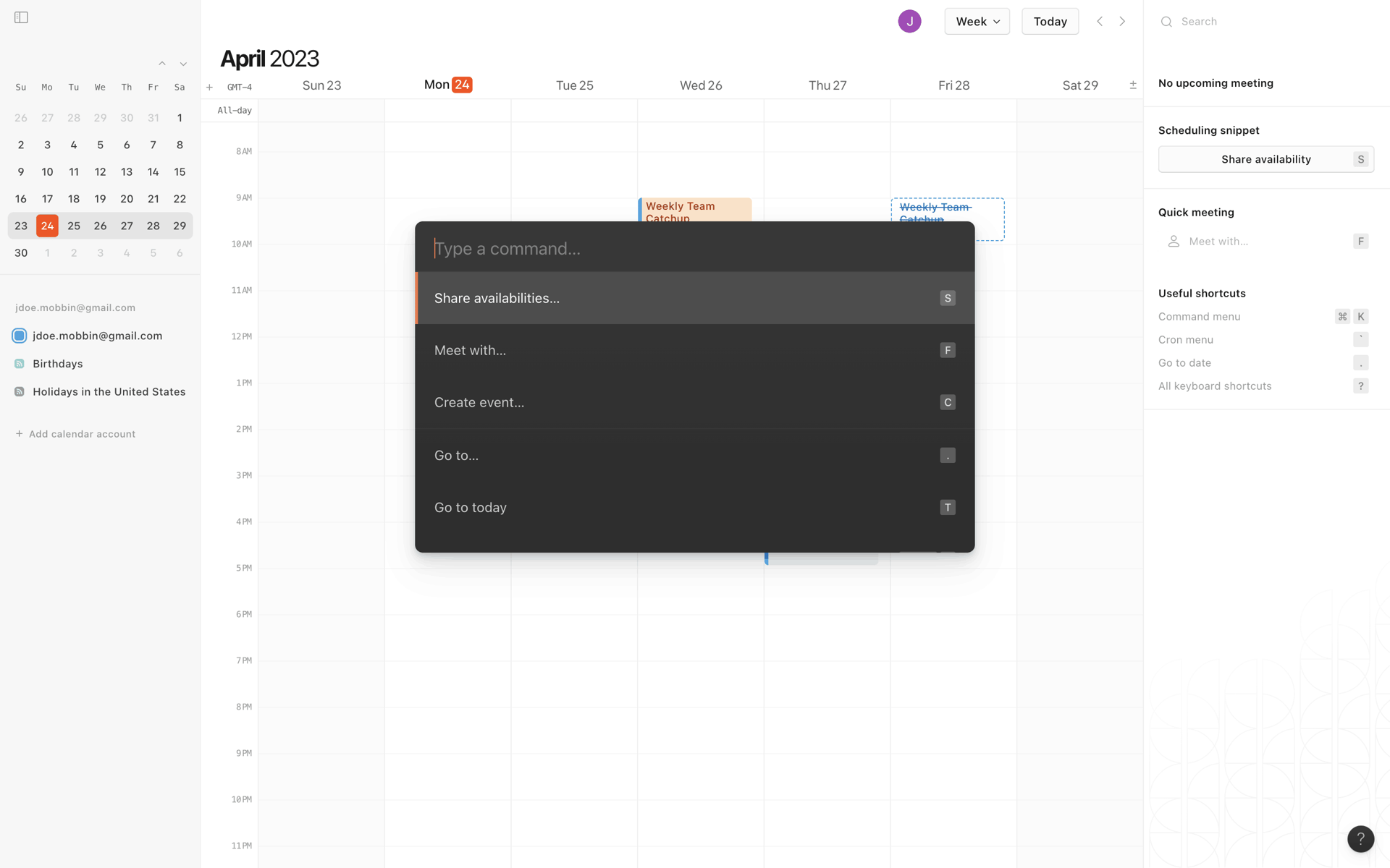 Cron Calendar Web Productivity interface screenshot 16