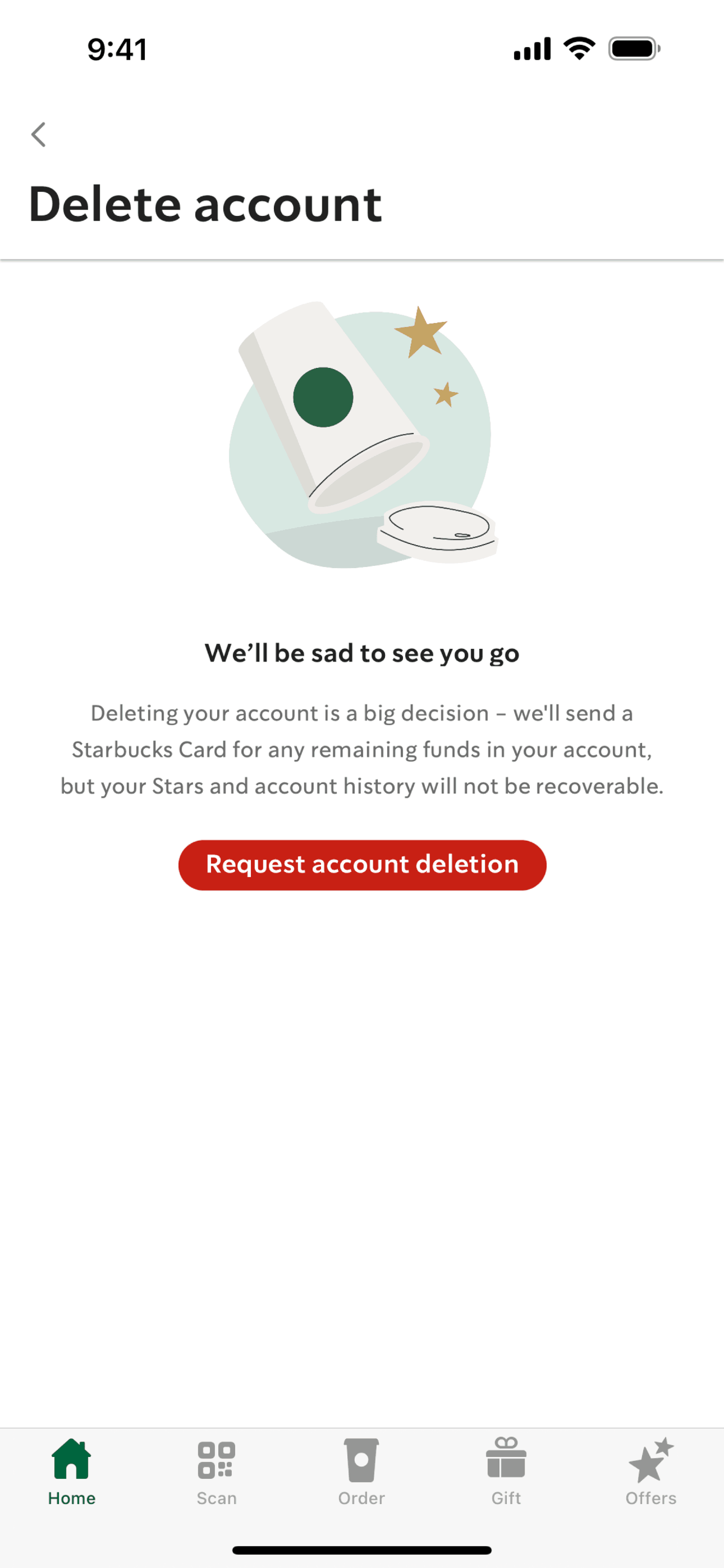 Starbucks iOS Food & Drink interface screenshot 17