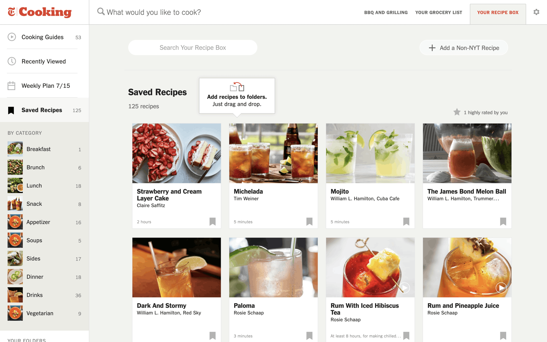 NYT Cooking Web Food & Drink interface screenshot 9