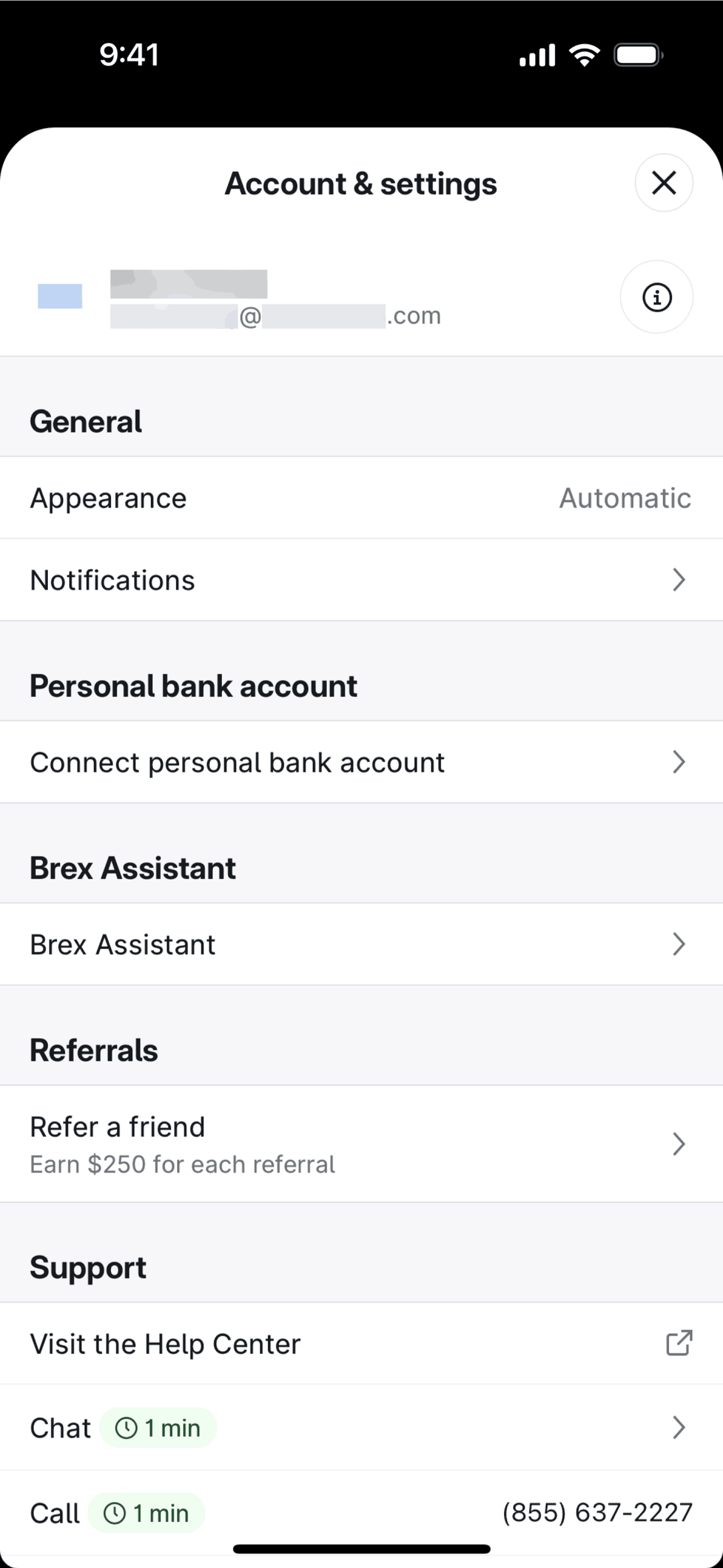 Brex iOS Business interface screenshot 8