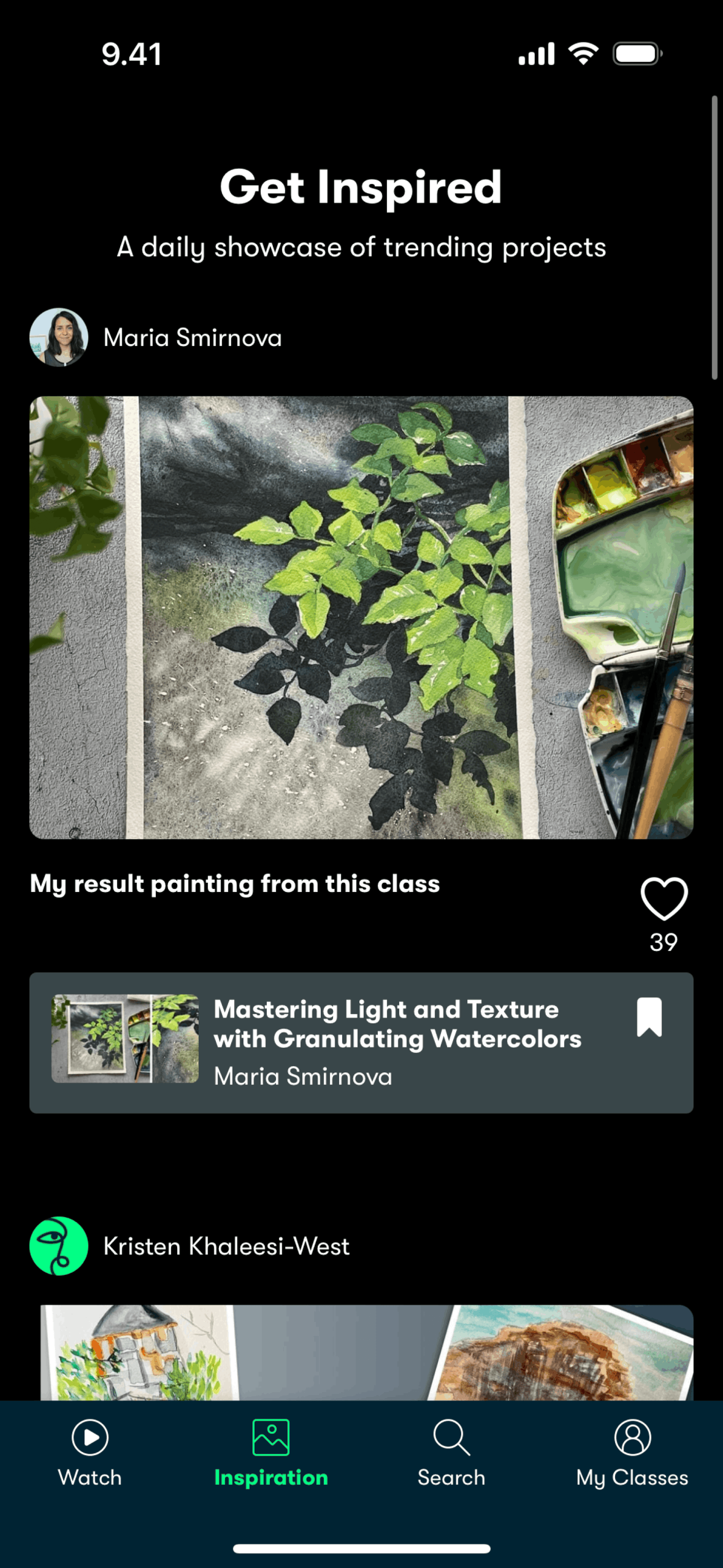 Skillshare iOS Education interface screenshot 24