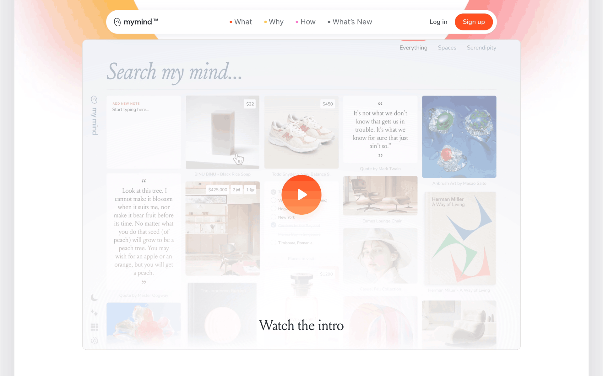 mymind Web Productivity interface screenshot 23