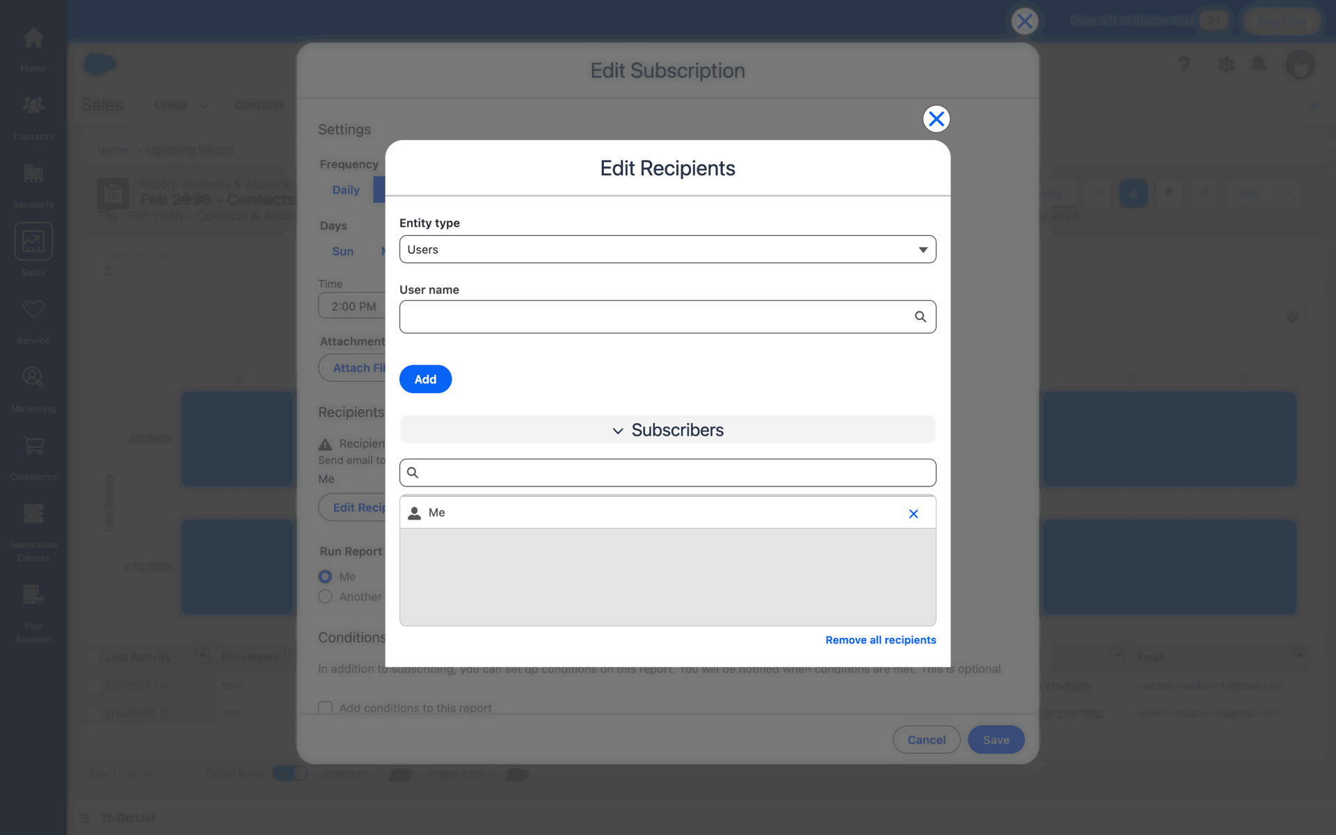 Salesforce Web Business interface screenshot 21