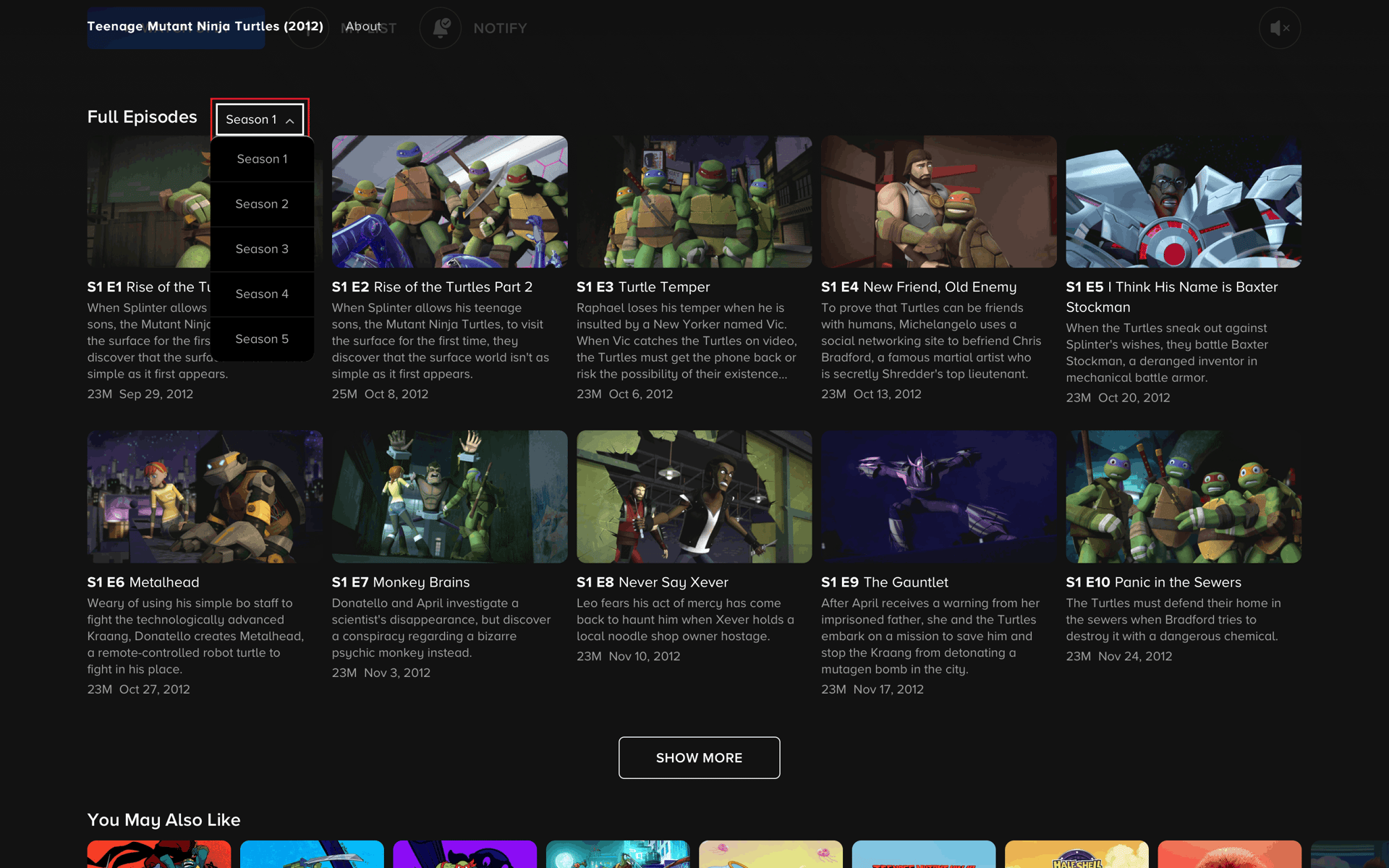 Paramount+ Web streaming interface screenshot 15