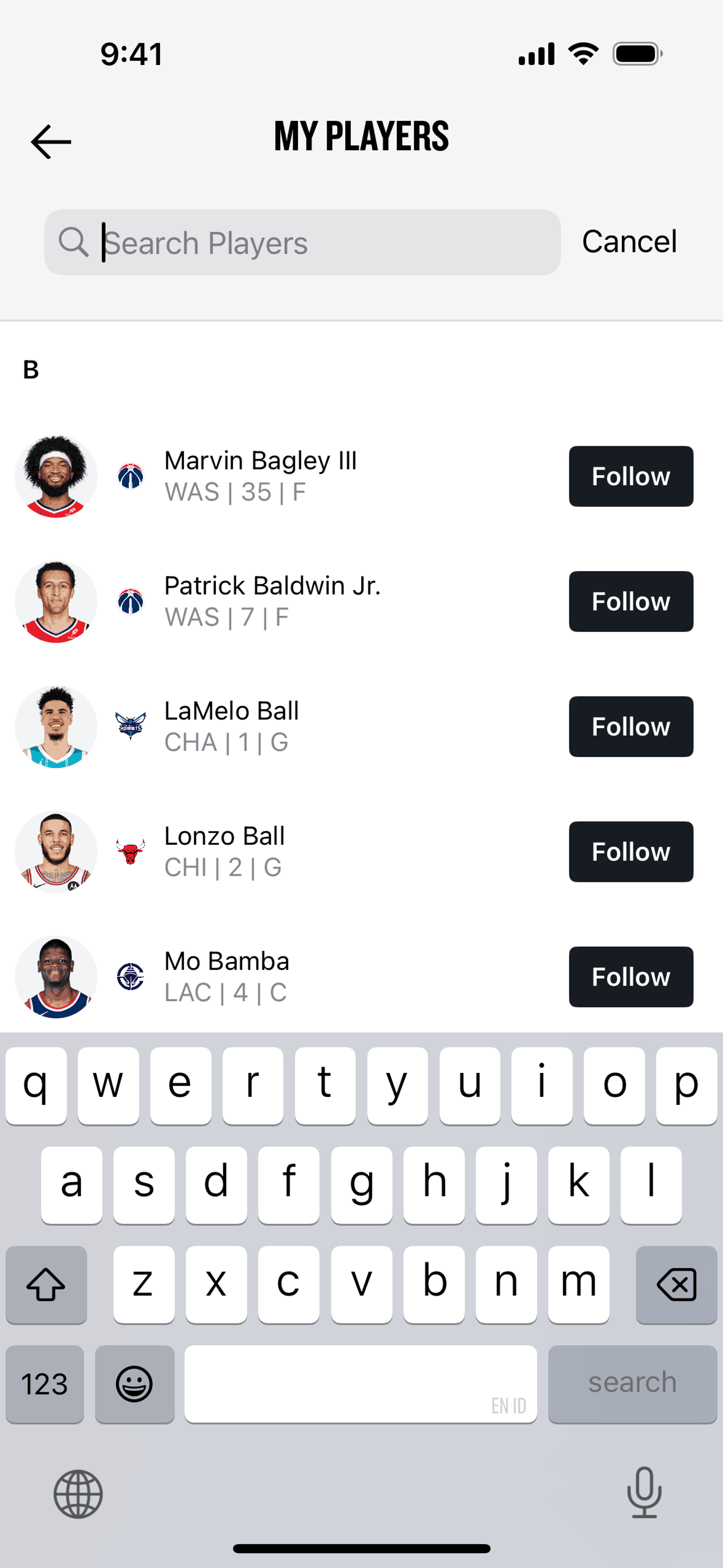NBA iOS Sports interface screenshot 22