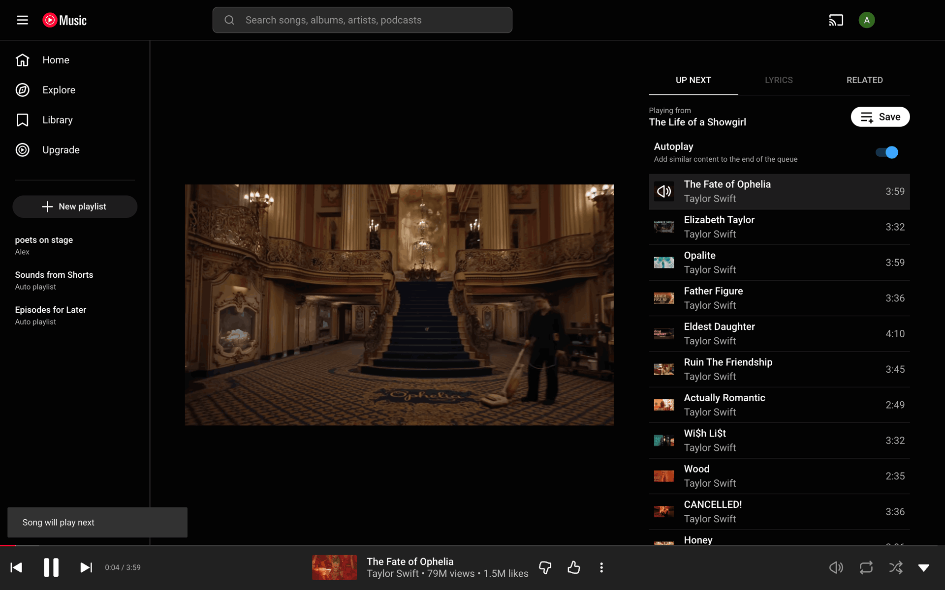 YouTube Music Web Music & Audio interface screenshot 20