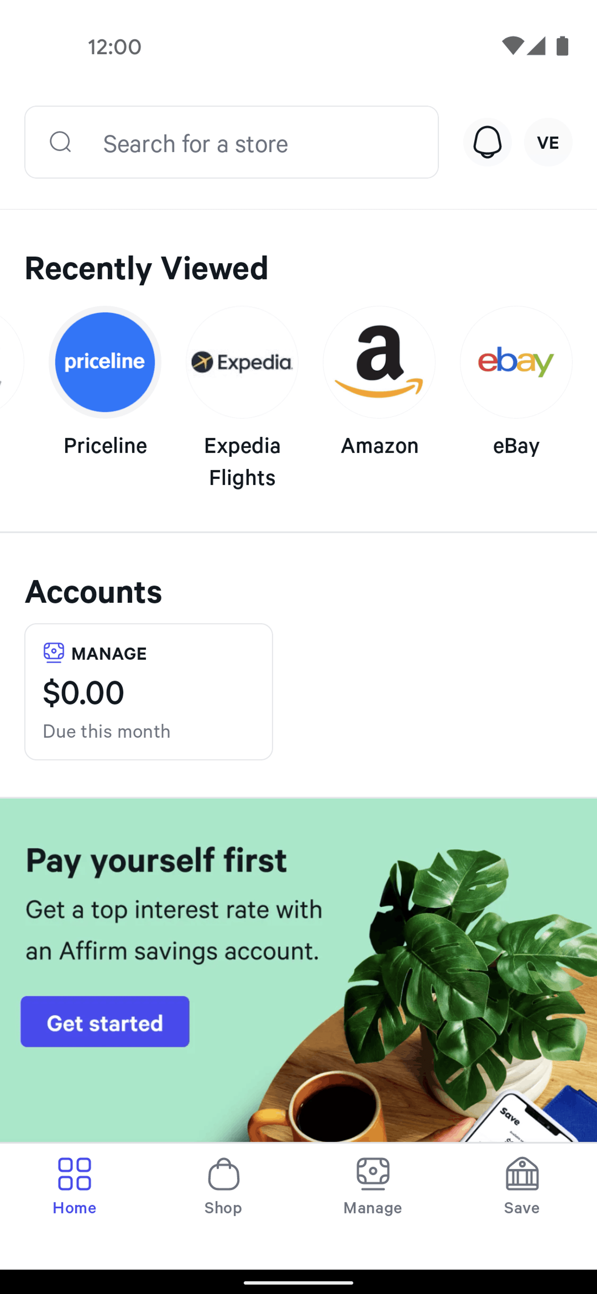 Affirm Android Finance interface screenshot 16