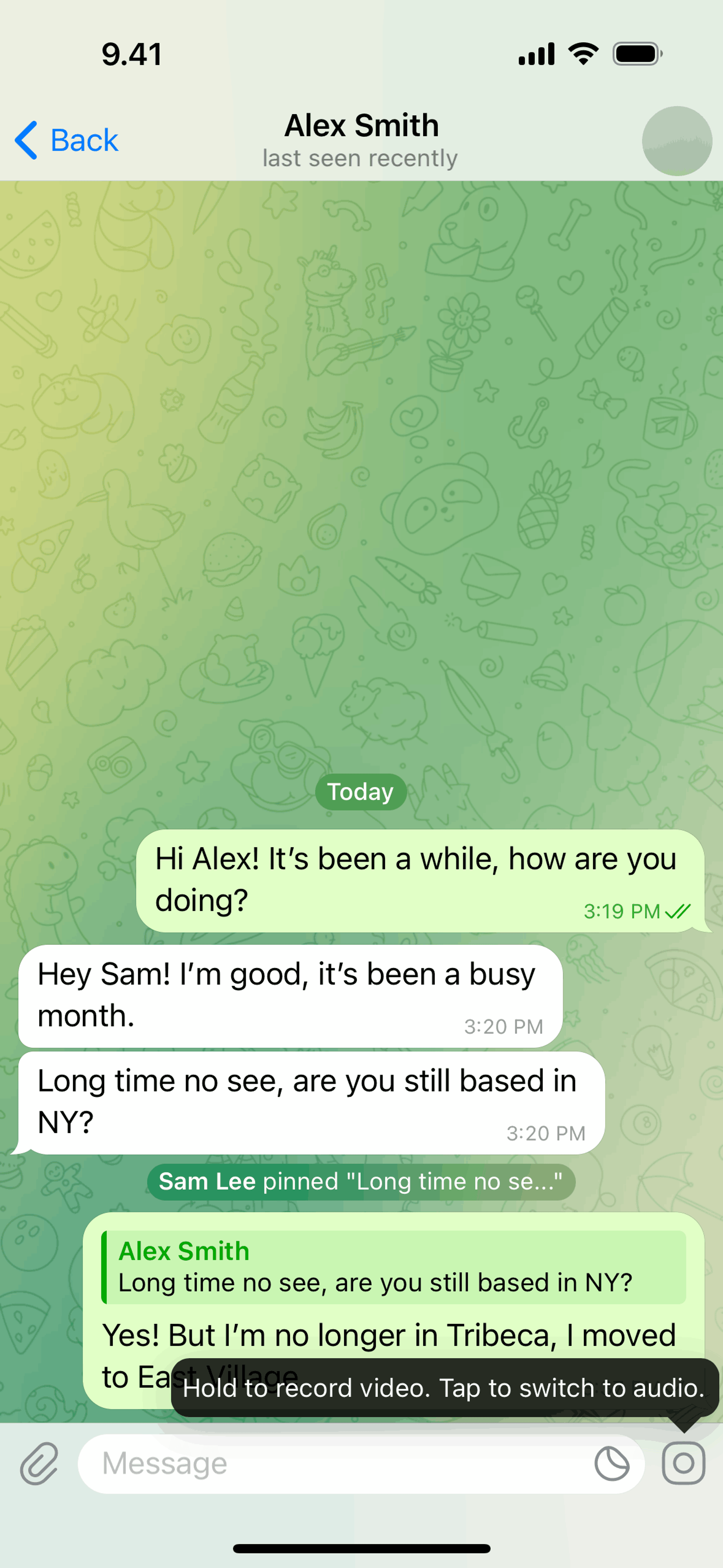 Telegram iOS Social Networking interface screenshot 5