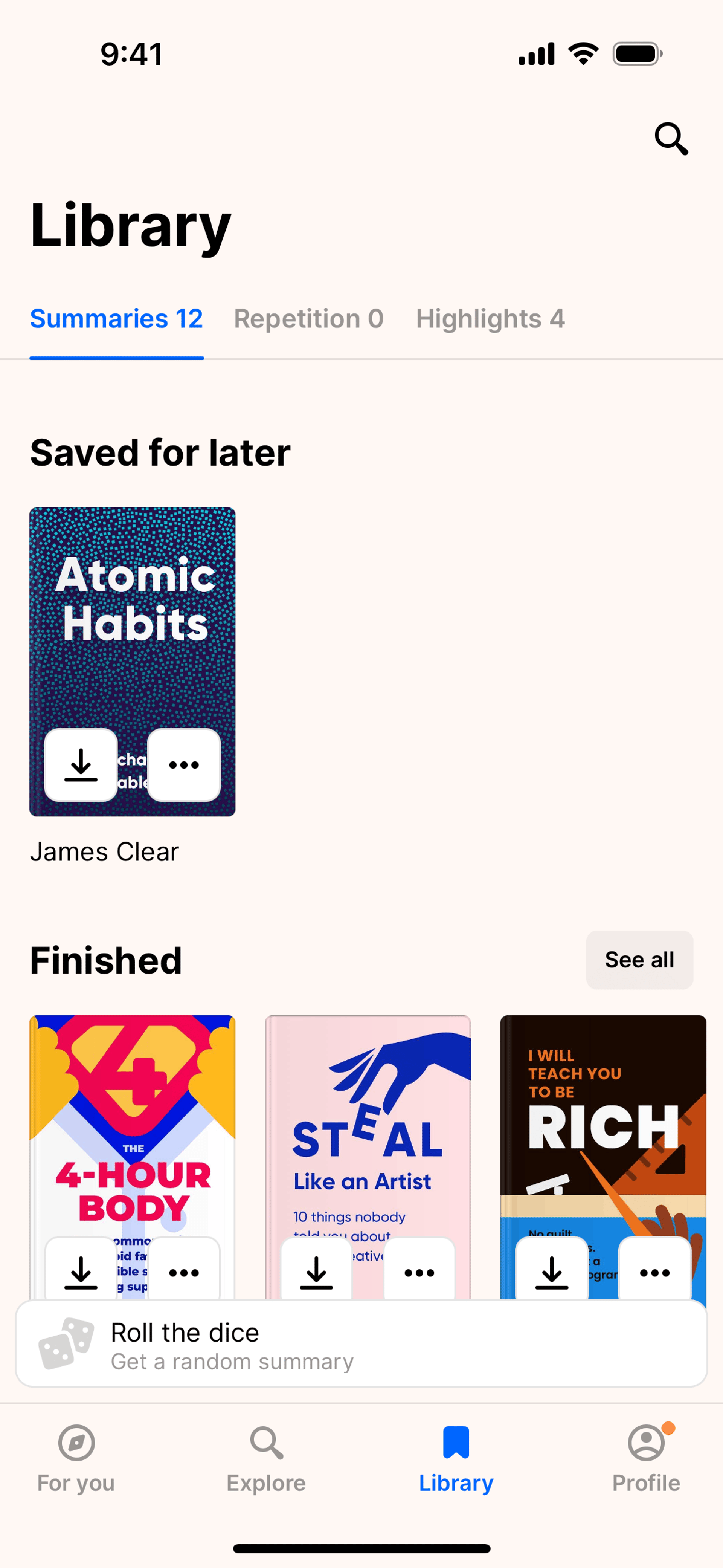 Headway iOS Education interface screenshot 14