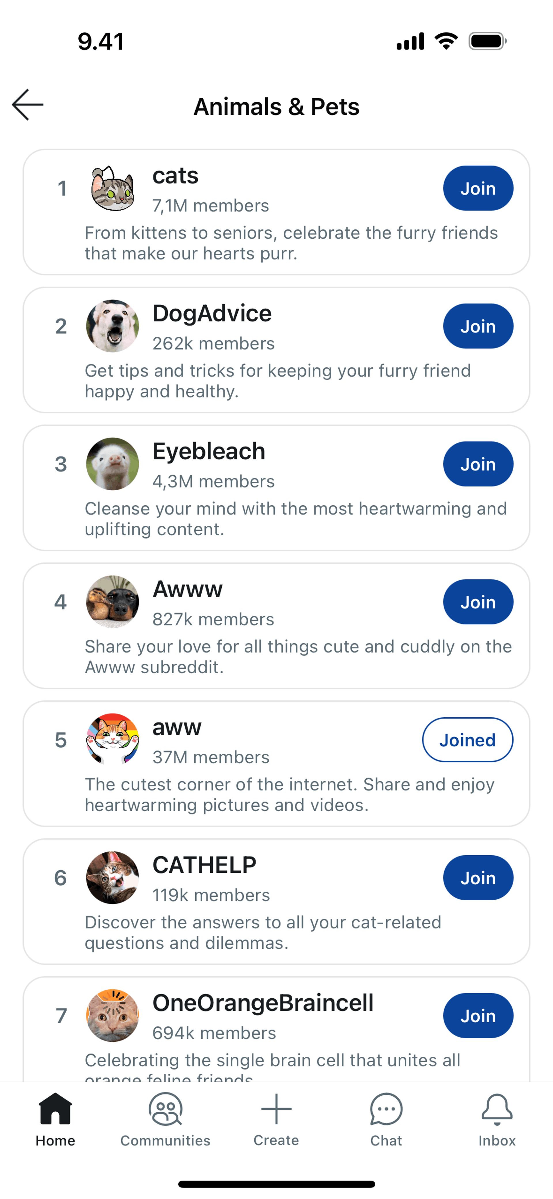 Reddit iOS Social Networking interface screenshot 7
