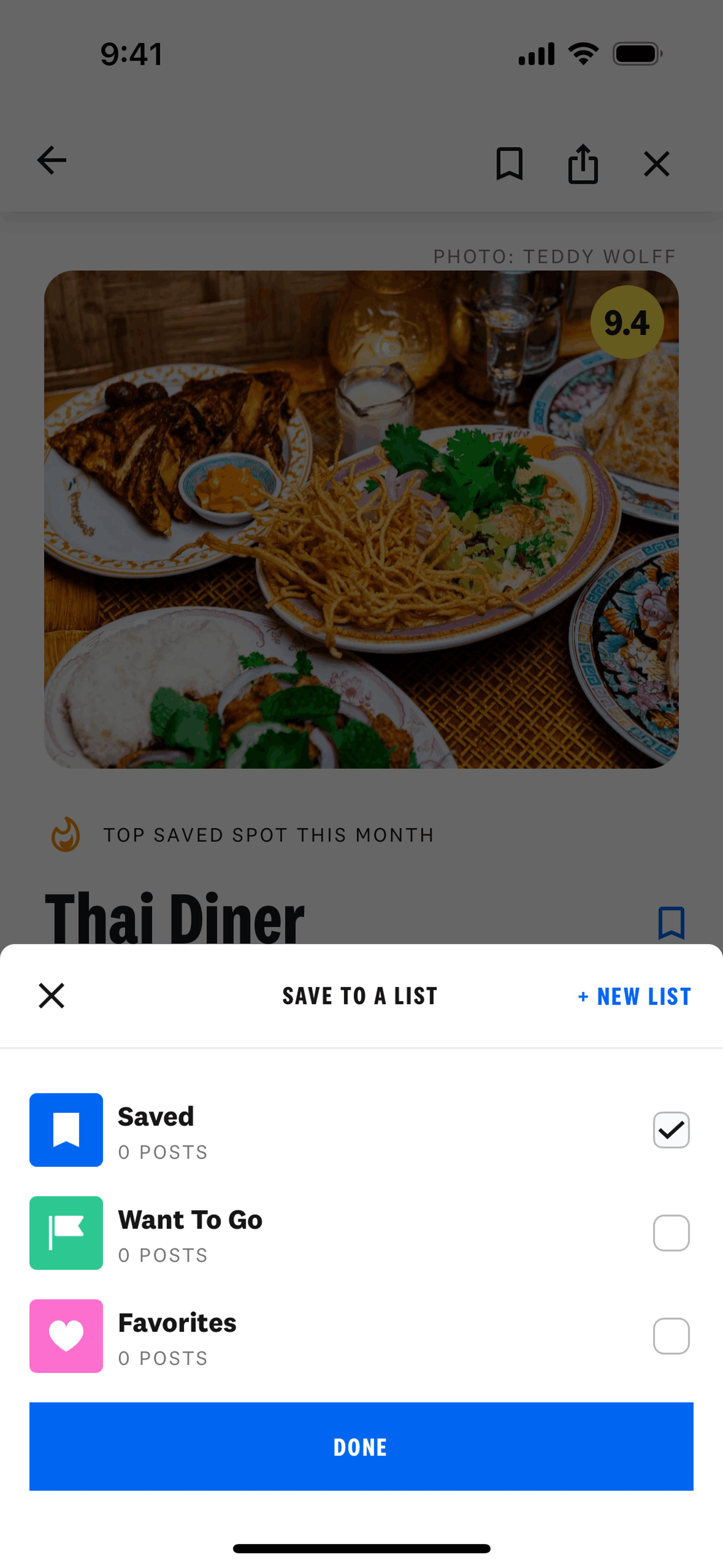 The Infatuation iOS Food & Drink interface screenshot 10