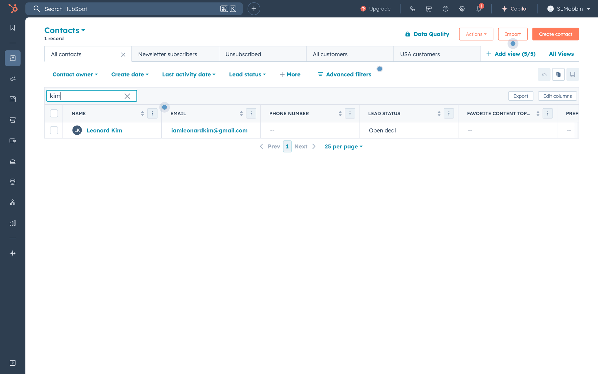 HubSpot Web Business interface screenshot 14
